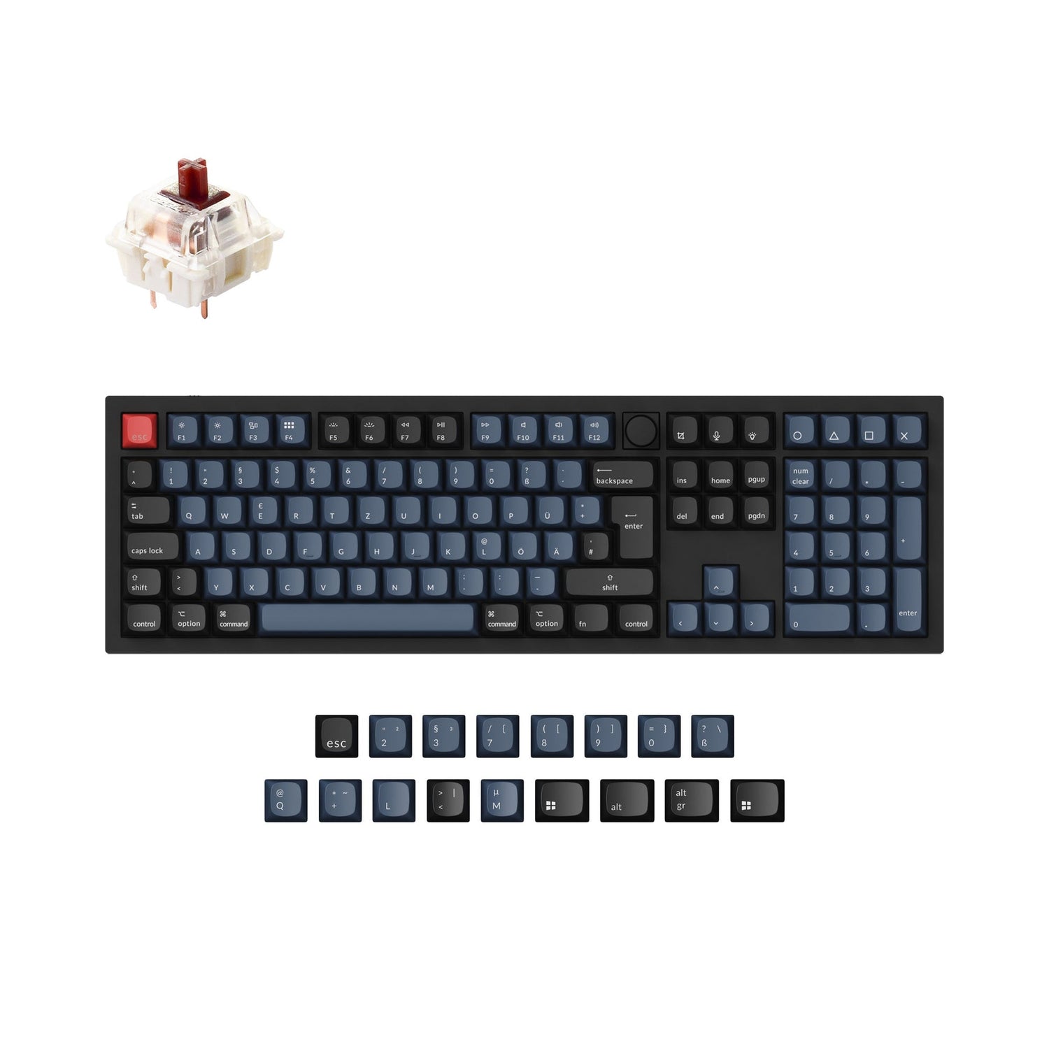 Colección de diseño ISO de teclado mecánico personalizado Keychron Q6 QMK