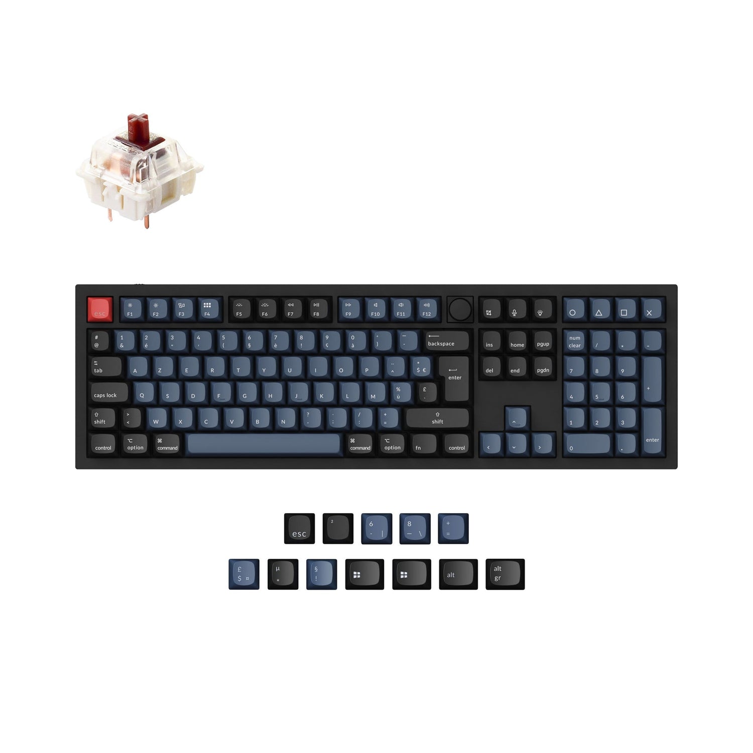 Colección de diseño ISO de teclado mecánico personalizado Keychron Q6 QMK