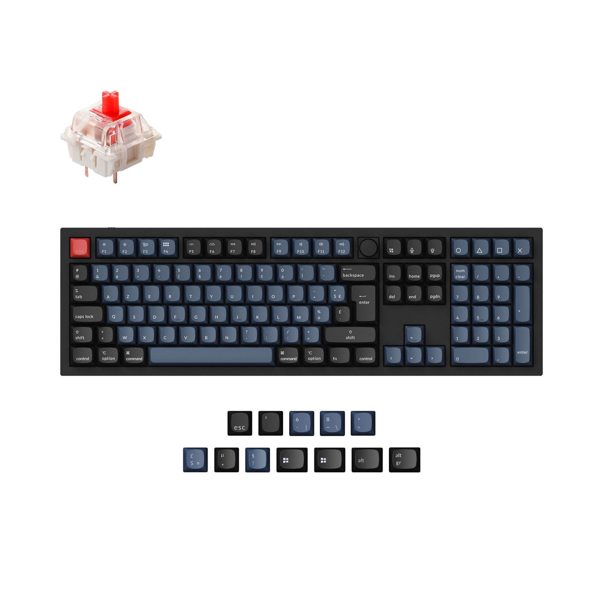 Colección de diseño ISO de teclado mecánico personalizado Keychron Q6 QMK