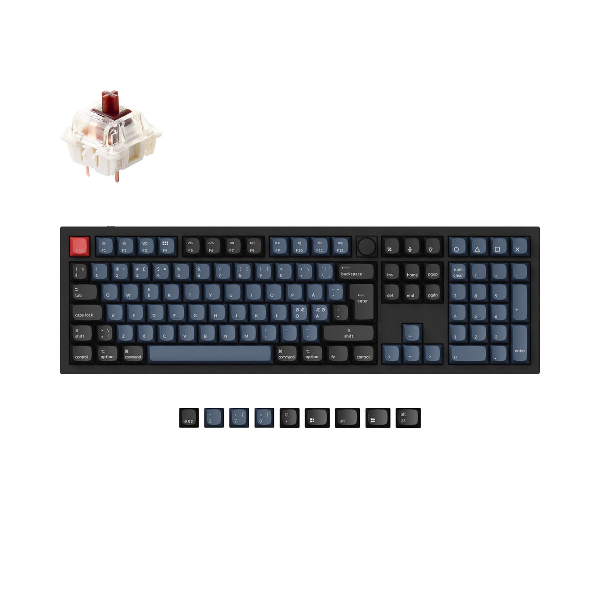 Colección de diseño ISO de teclado mecánico personalizado Keychron Q6 QMK