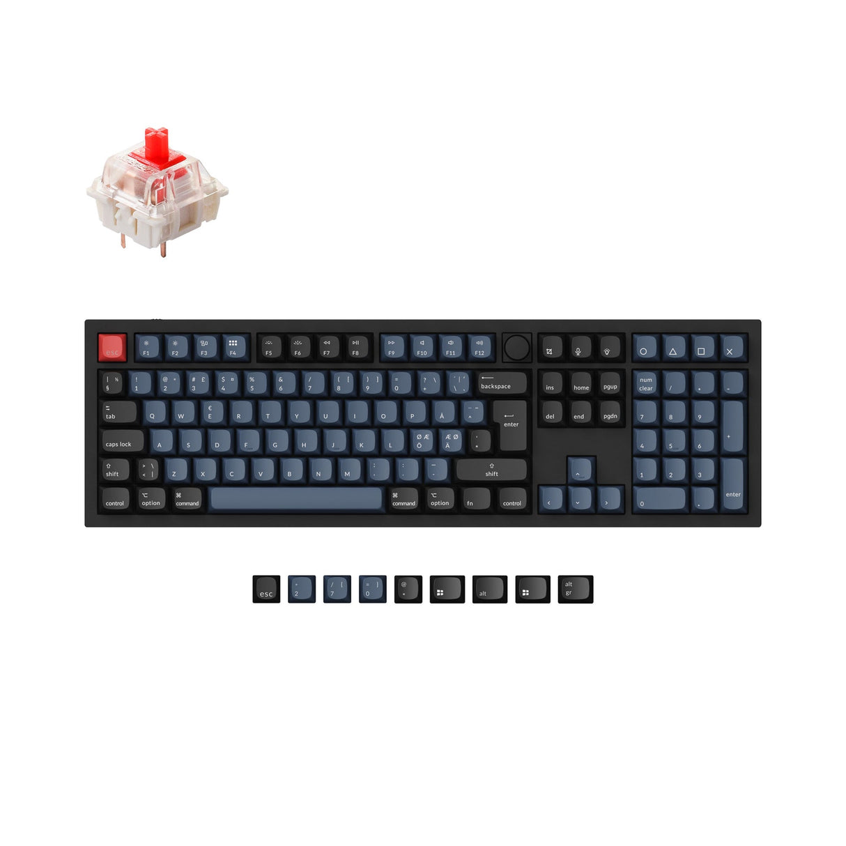 Colección de diseño ISO de teclado mecánico personalizado Keychron Q6 QMK