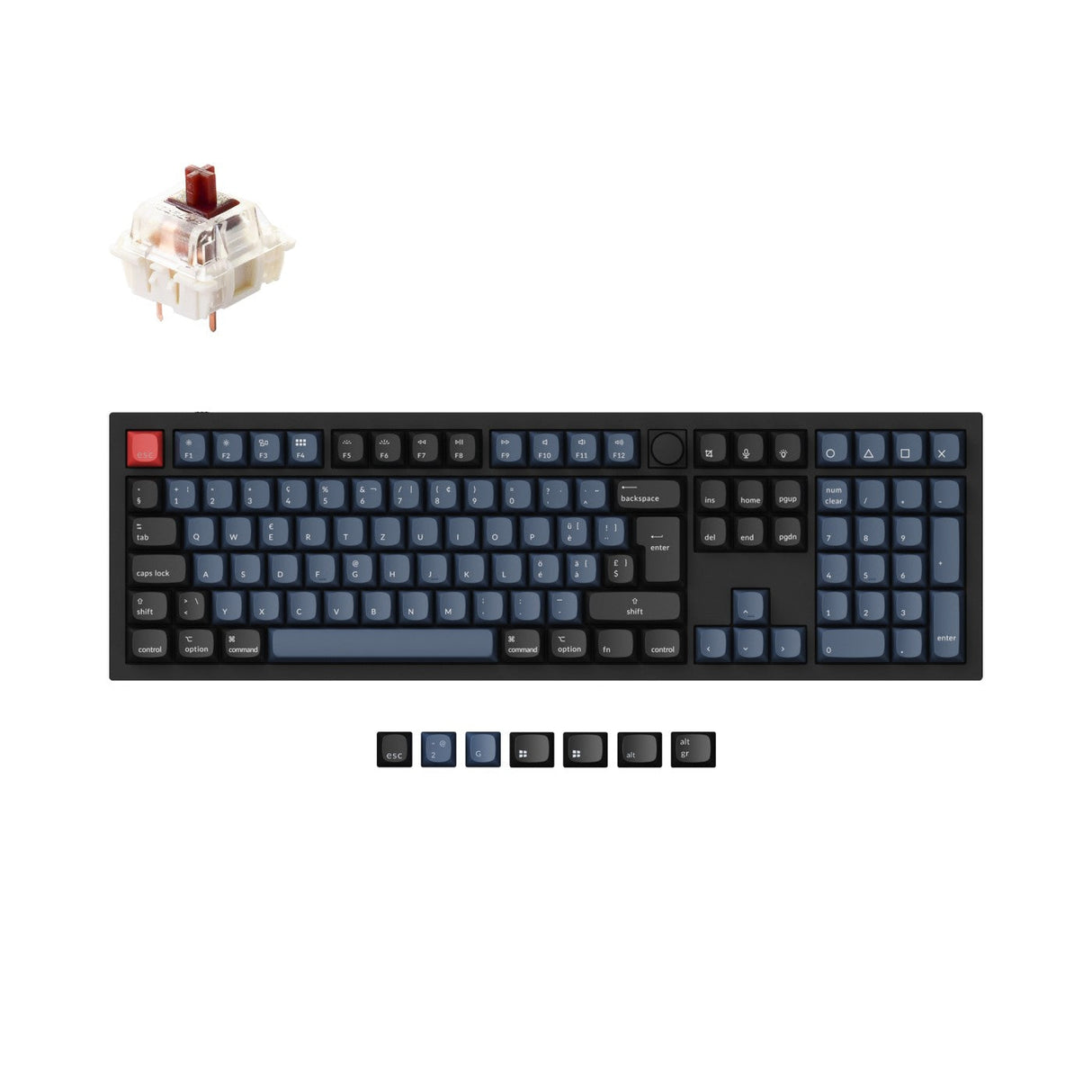 Colección de diseño ISO de teclado mecánico personalizado Keychron Q6 QMK