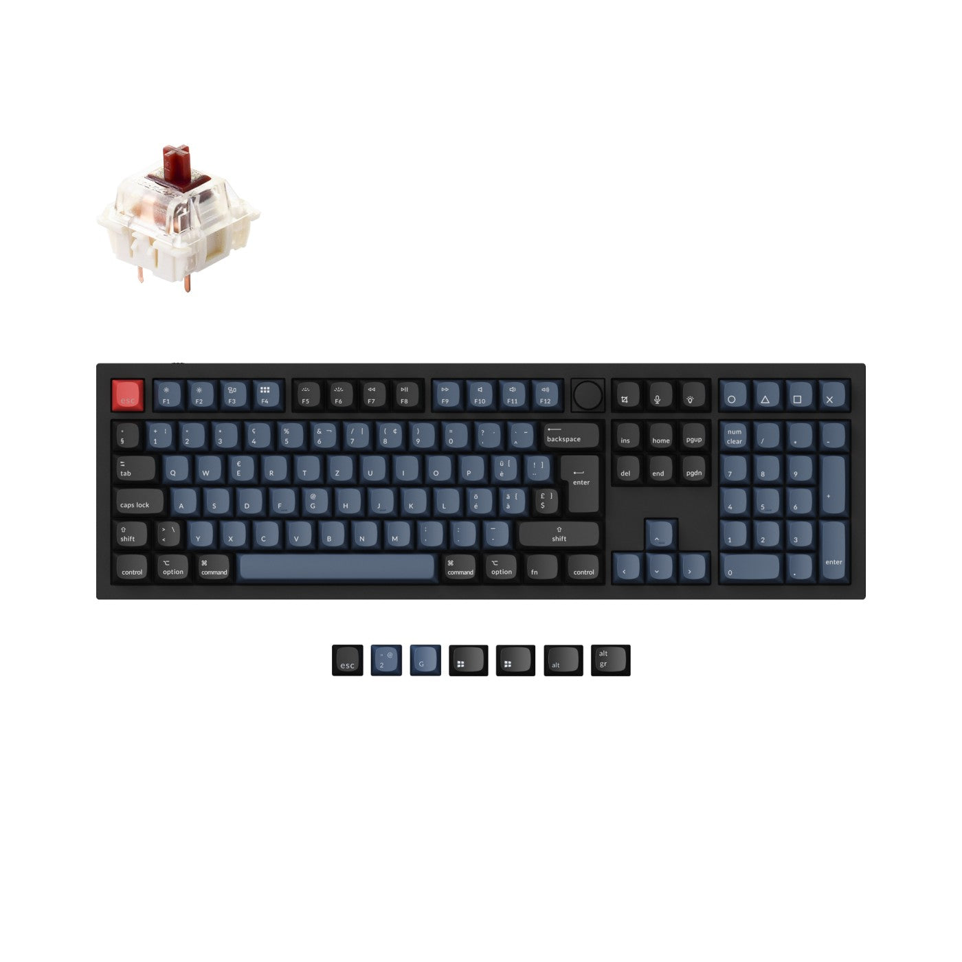 Colección de diseño ISO de teclado mecánico personalizado Keychron Q6 QMK