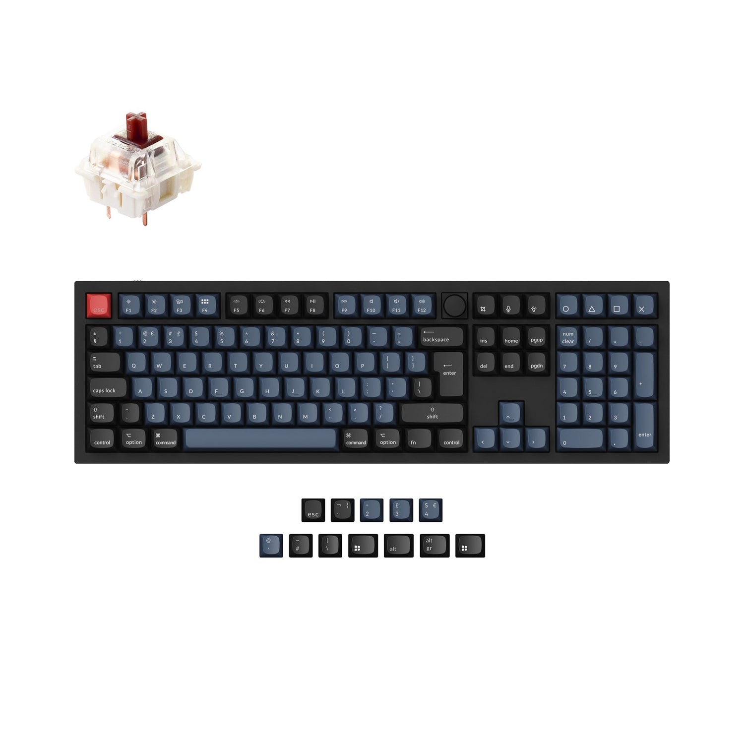 Colección de diseño ISO de teclado mecánico personalizado Keychron Q6 QMK
