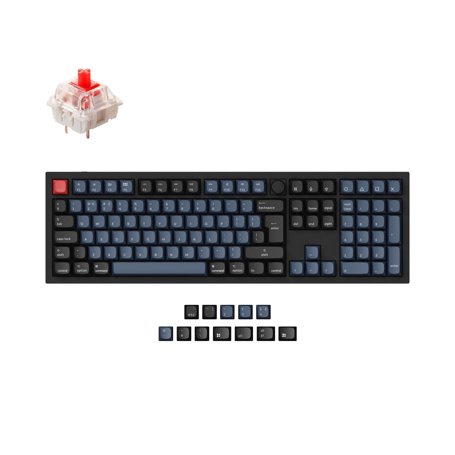 Colección de diseño ISO de teclado mecánico personalizado Keychron Q6 QMK