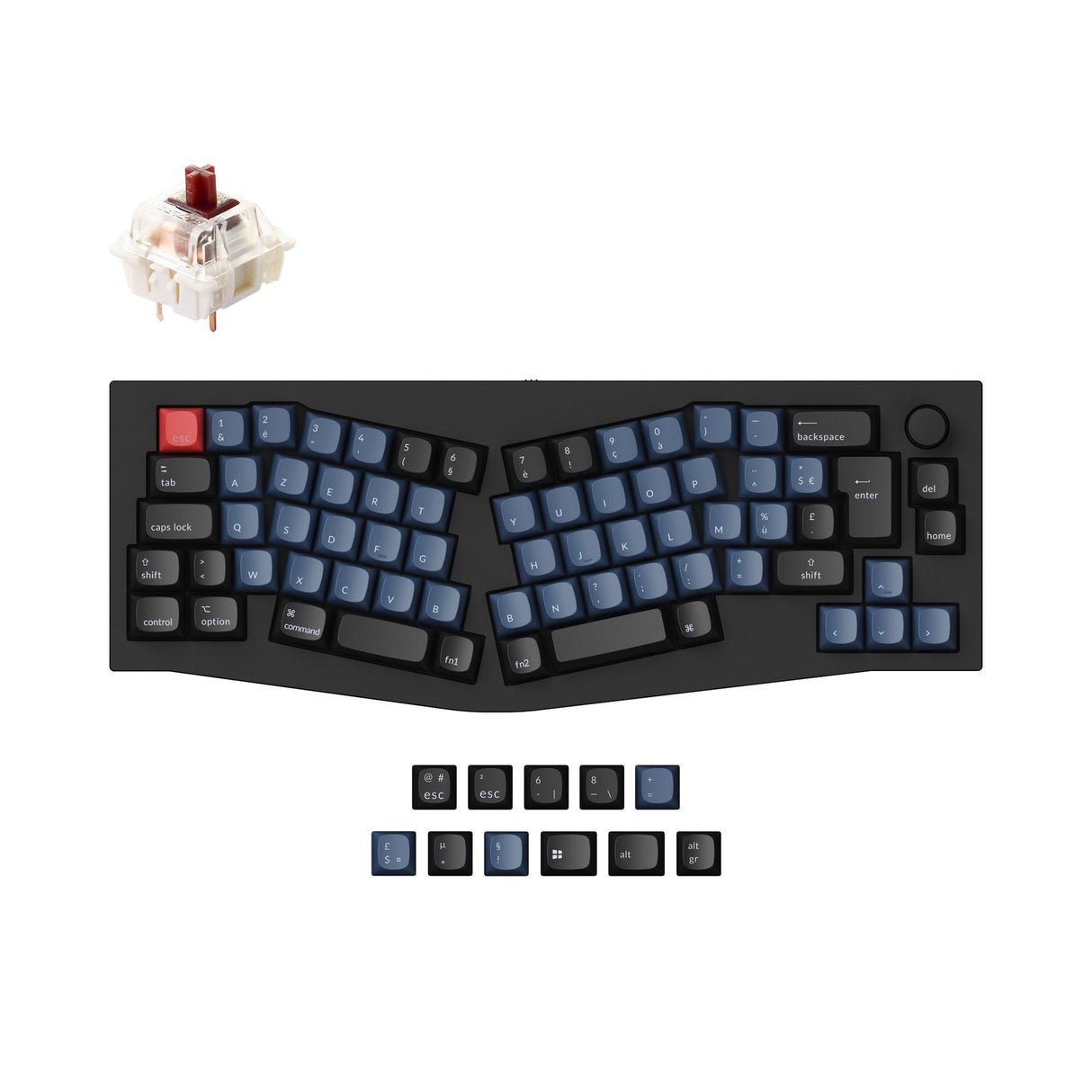 Keychron Q8 (Alice Layout) Colección de diseño ISO de teclado mecánico personalizado QMK