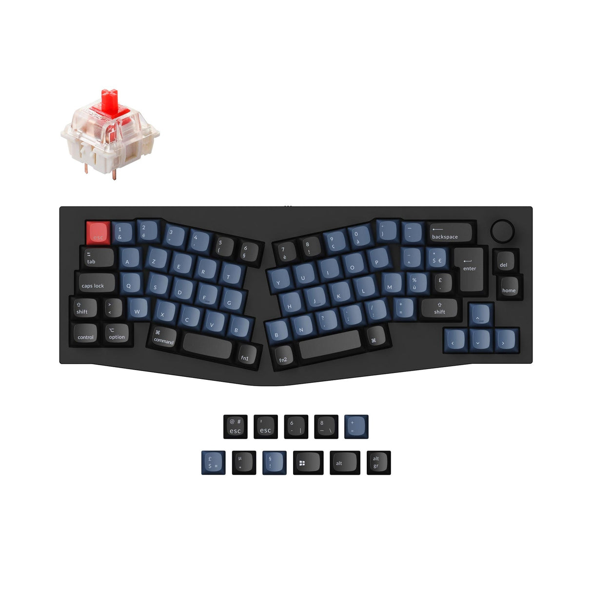 Keychron Q8 (Alice Layout) Colección de diseño ISO de teclado mecánico personalizado QMK