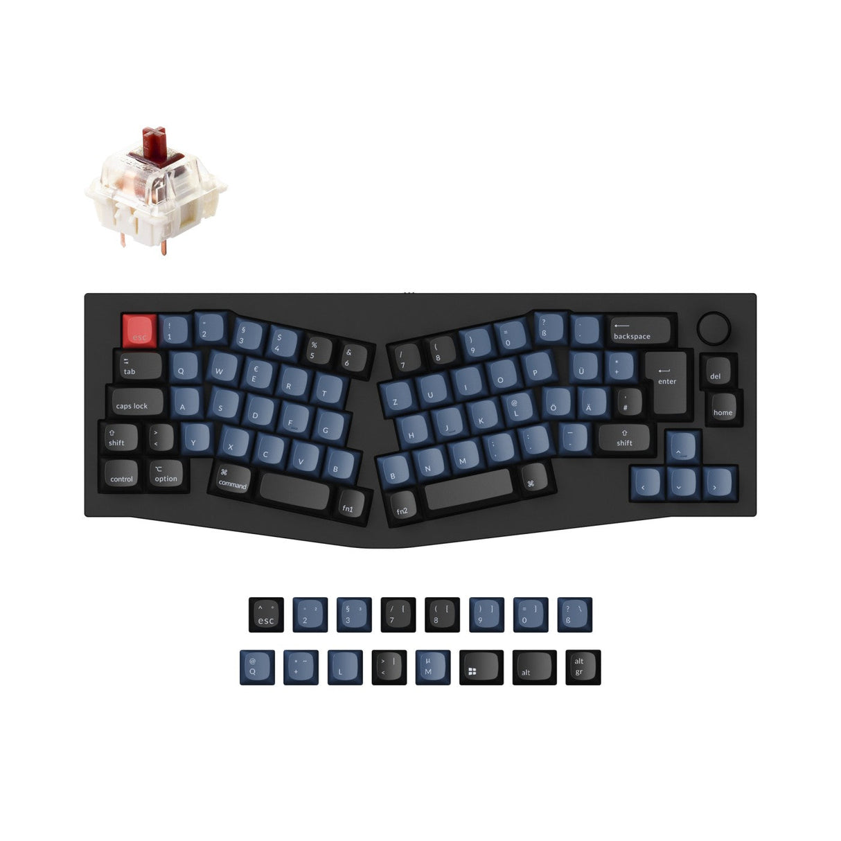 Keychron Q8 (Alice Layout) Colección de diseño ISO de teclado mecánico personalizado QMK