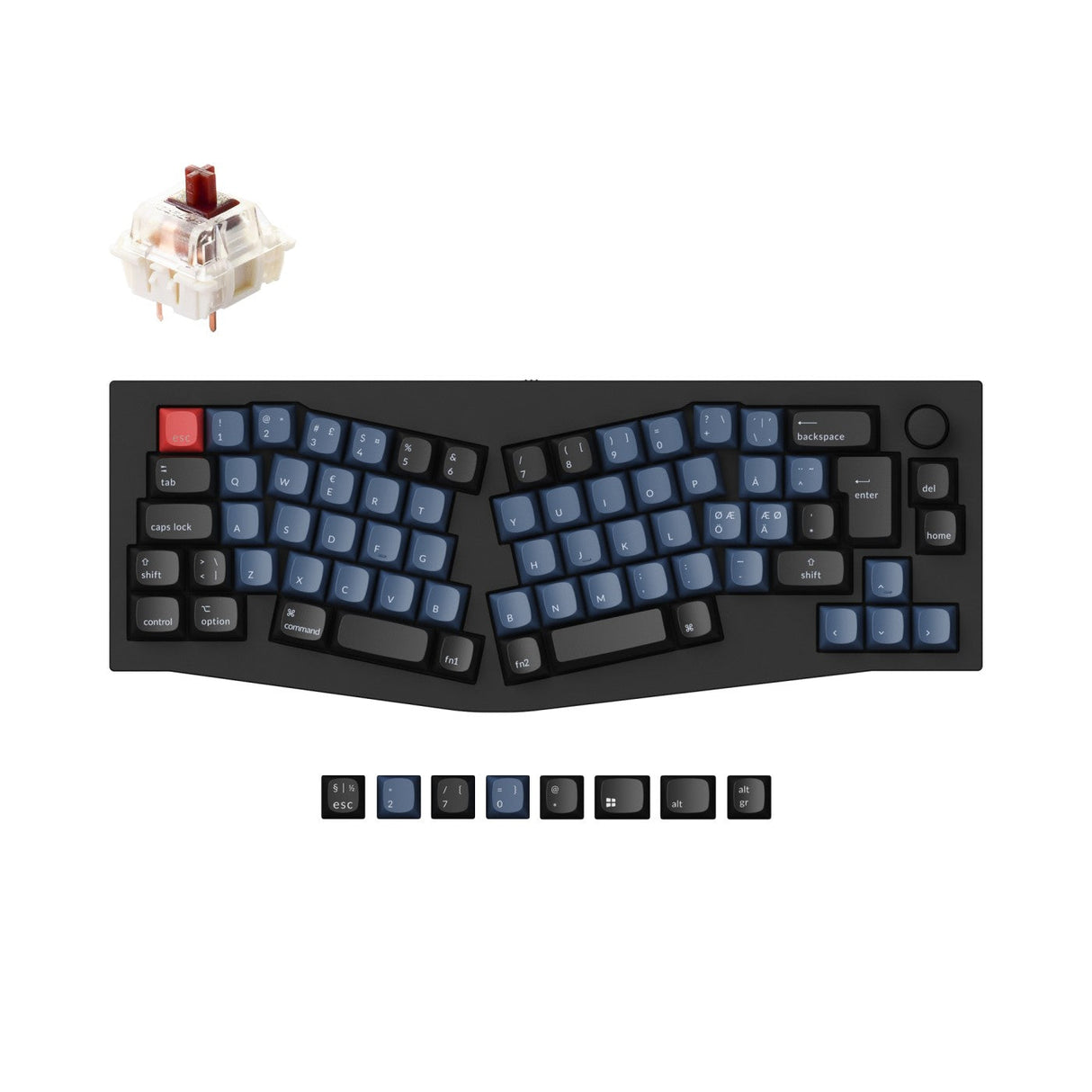 Keychron Q8 (Alice Layout) Colección de diseño ISO de teclado mecánico personalizado QMK