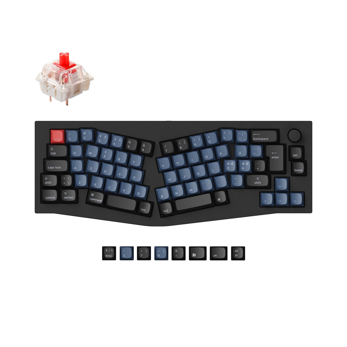 Keychron Q8 (Alice Layout) Colección de diseño ISO de teclado mecánico personalizado QMK