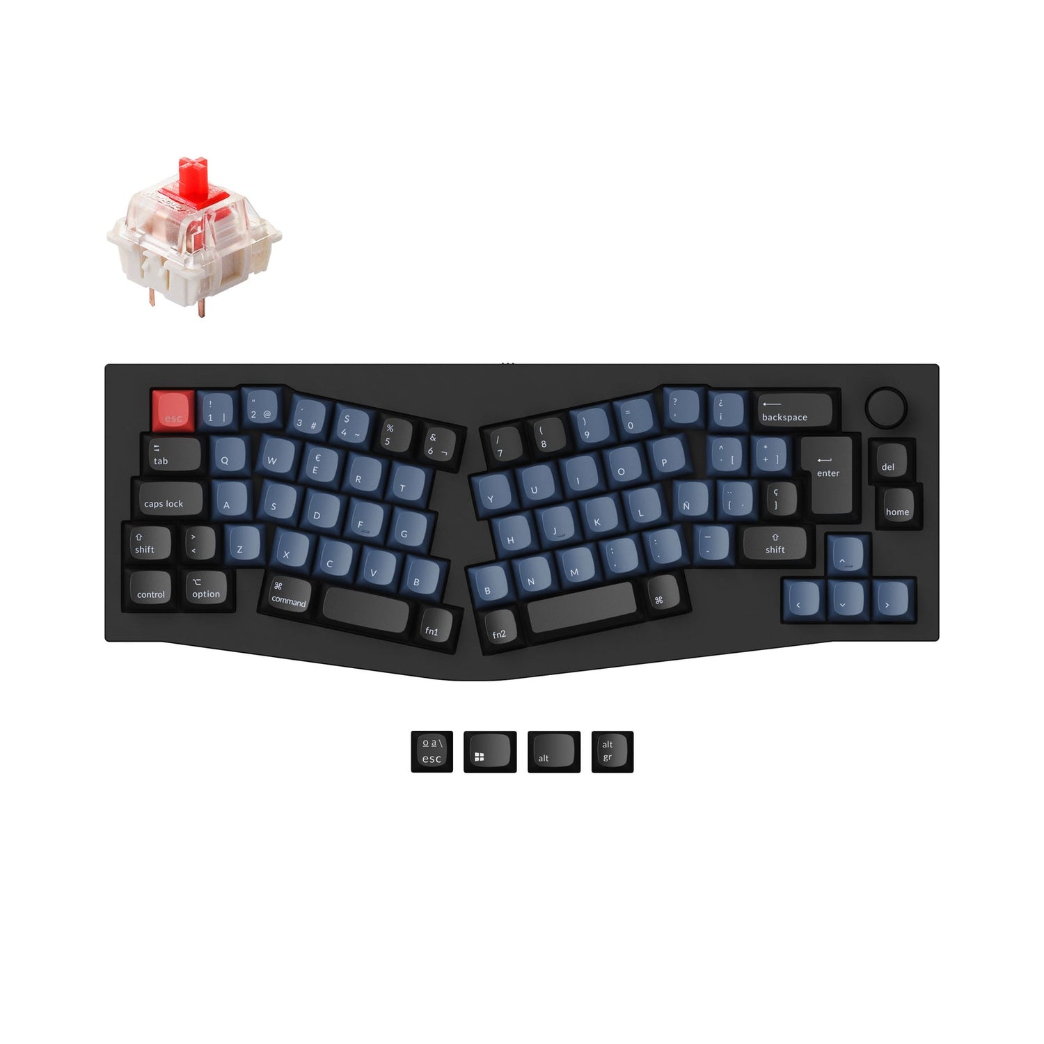 Keychron Q8 (Alice Layout) Colección de diseño ISO de teclado mecánico personalizado QMK