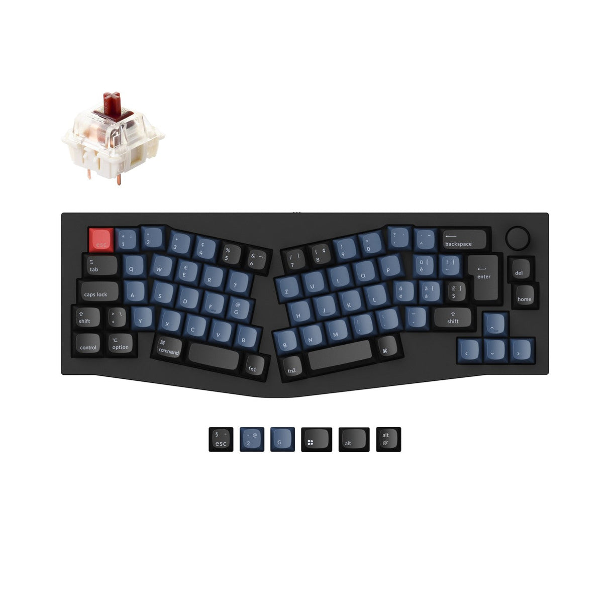 Keychron Q8 (Alice Layout) Colección de diseño ISO de teclado mecánico personalizado QMK