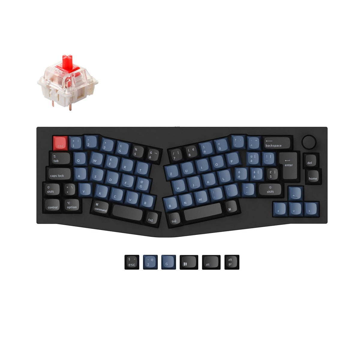 Keychron Q8 (Alice Layout) Colección de diseño ISO de teclado mecánico personalizado QMK