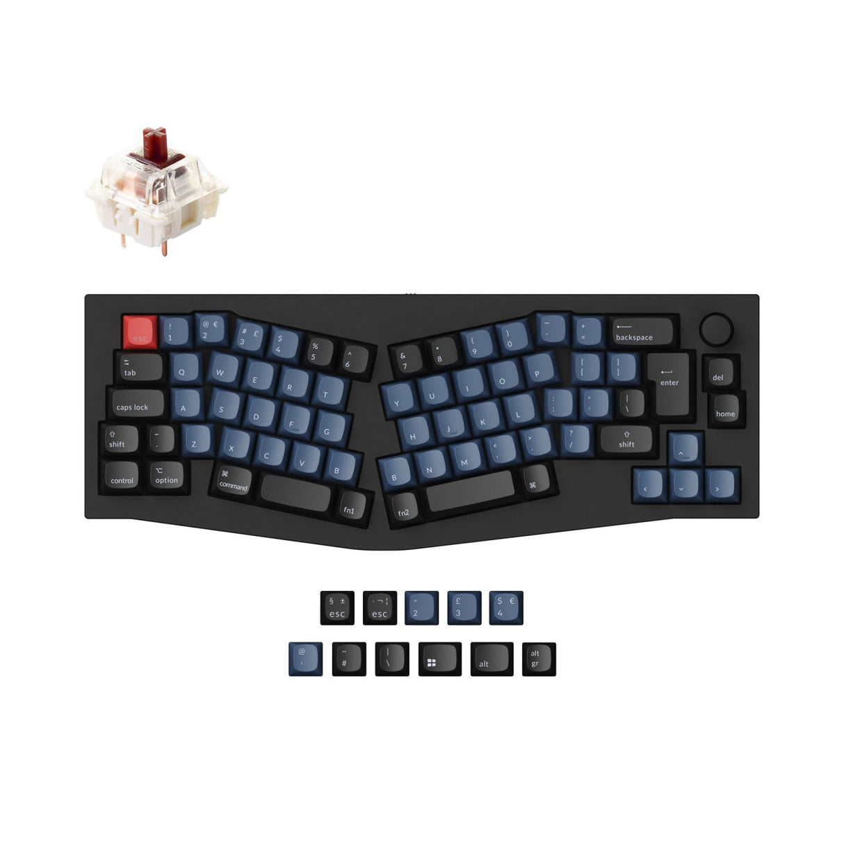 Keychron Q8 (Alice Layout) Colección de diseño ISO de teclado mecánico personalizado QMK