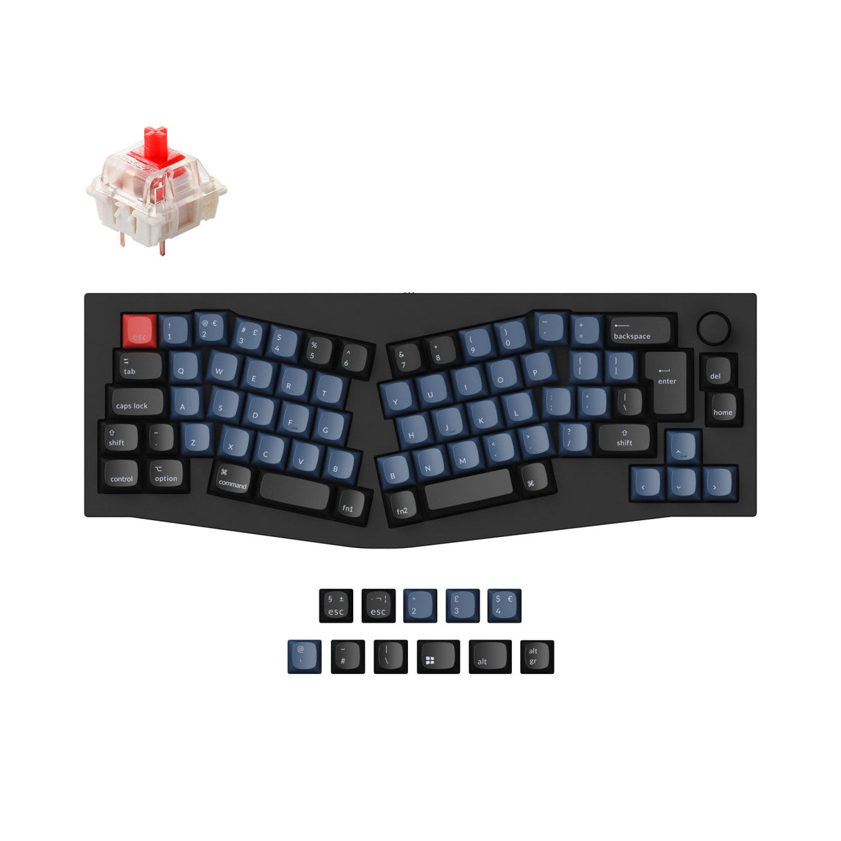 Keychron Q8 (Alice Layout) Colección de diseño ISO de teclado mecánico personalizado QMK