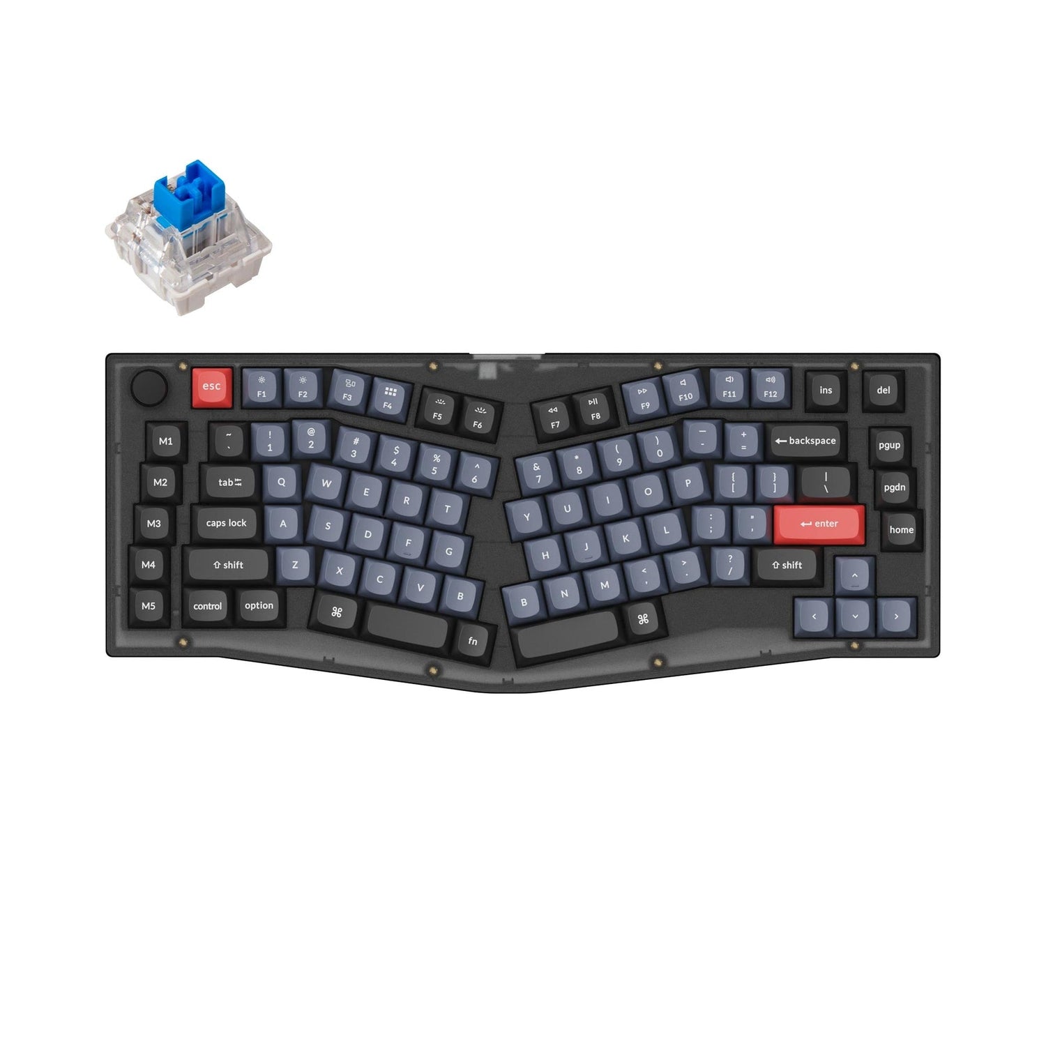 Keychron V10 (Alice Layout) Teclado mecânico personalizado QMK (Layout ANSI dos EUA)