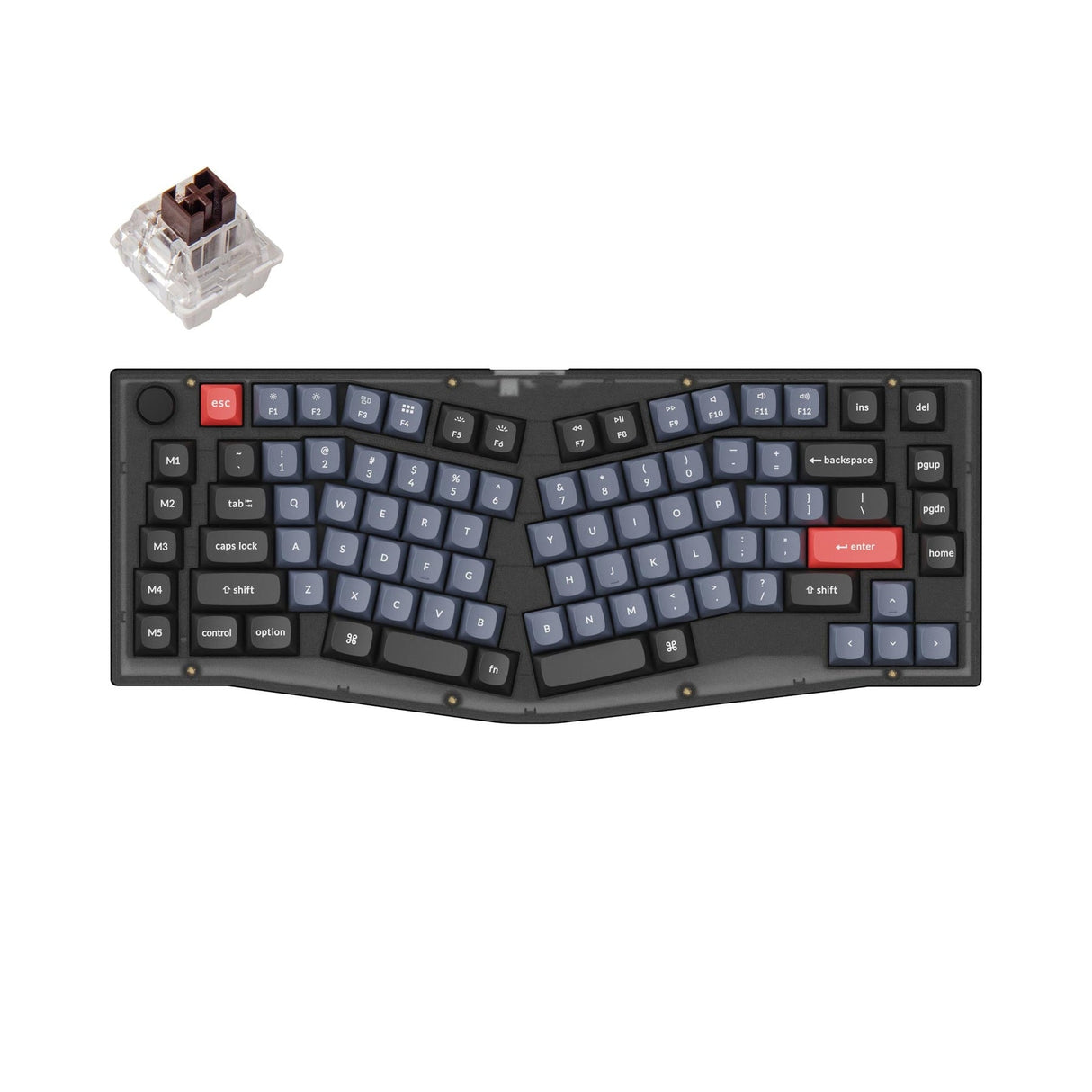 Keychron V10 (Alice Layout) Teclado mecânico personalizado QMK (Layout ANSI dos EUA)