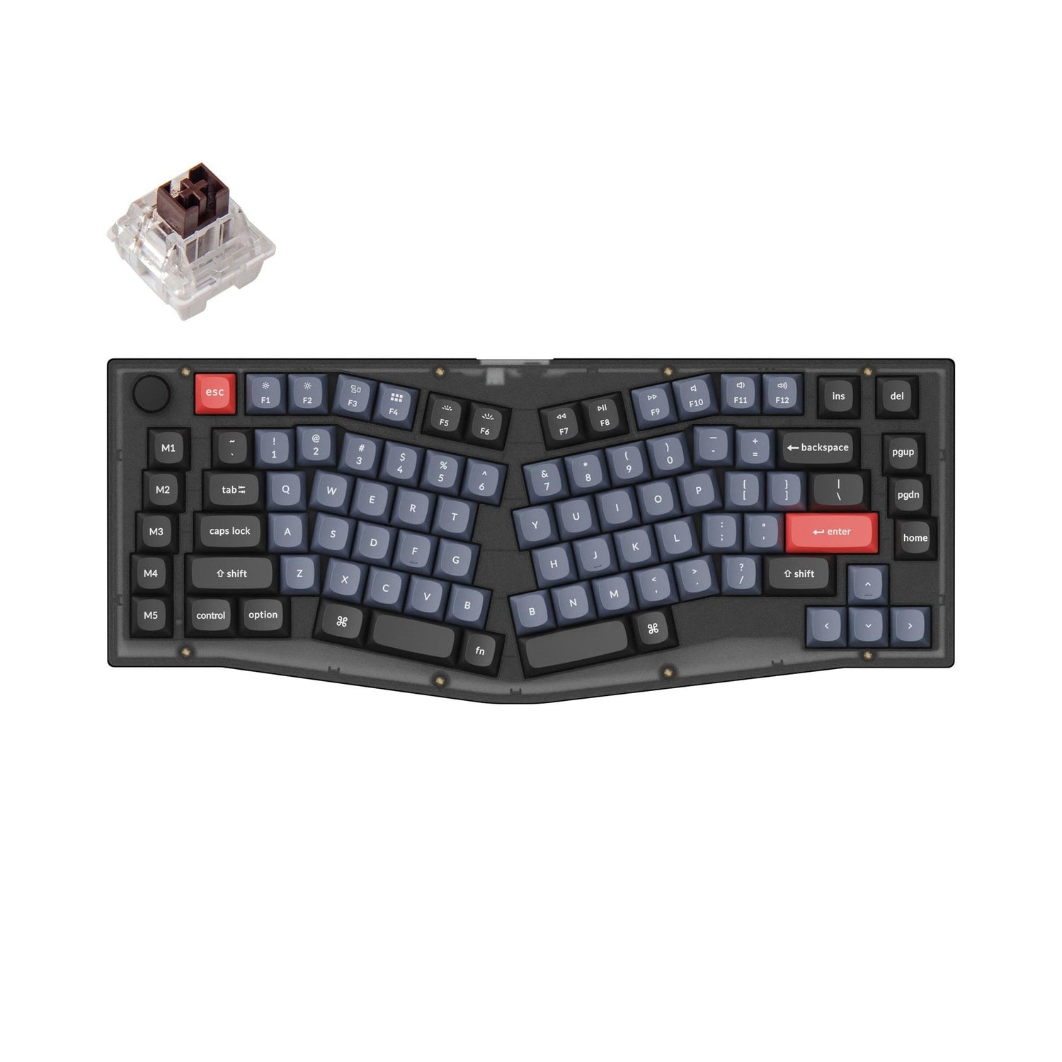 Keychron V10 (Alice Layout) Teclado mecânico personalizado QMK (Layout ANSI dos EUA)