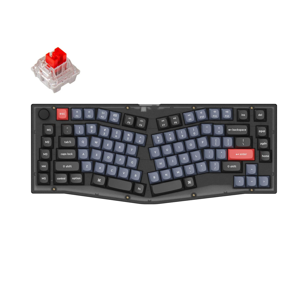 Keychron V10 (Alice Layout) Teclado mecânico personalizado QMK (Layout ANSI dos EUA)