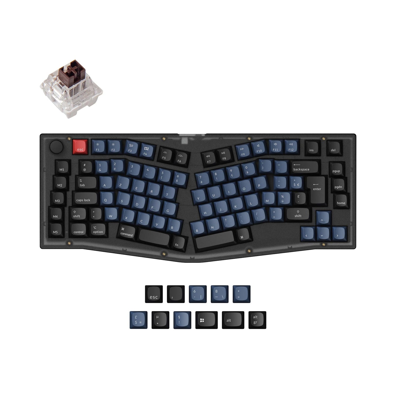 Keychron V10 (Alice Layout) QMK teclado mecânico personalizado coleção de layout ISO