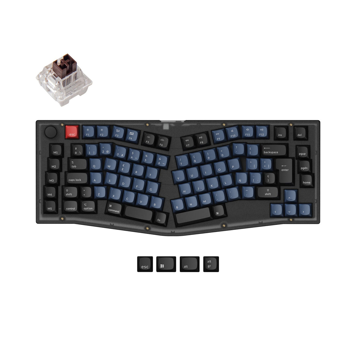 Keychron V10 (Alice Layout) QMK teclado mecânico personalizado coleção de layout ISO