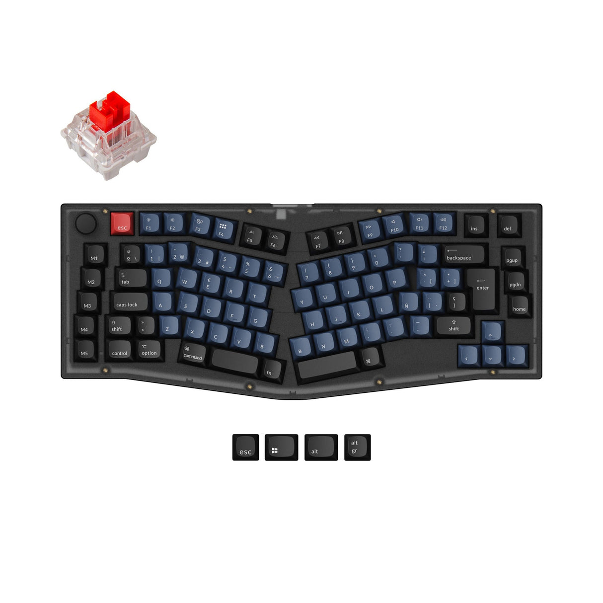 Keychron V10 (Alice Layout) QMK teclado mecânico personalizado coleção de layout ISO