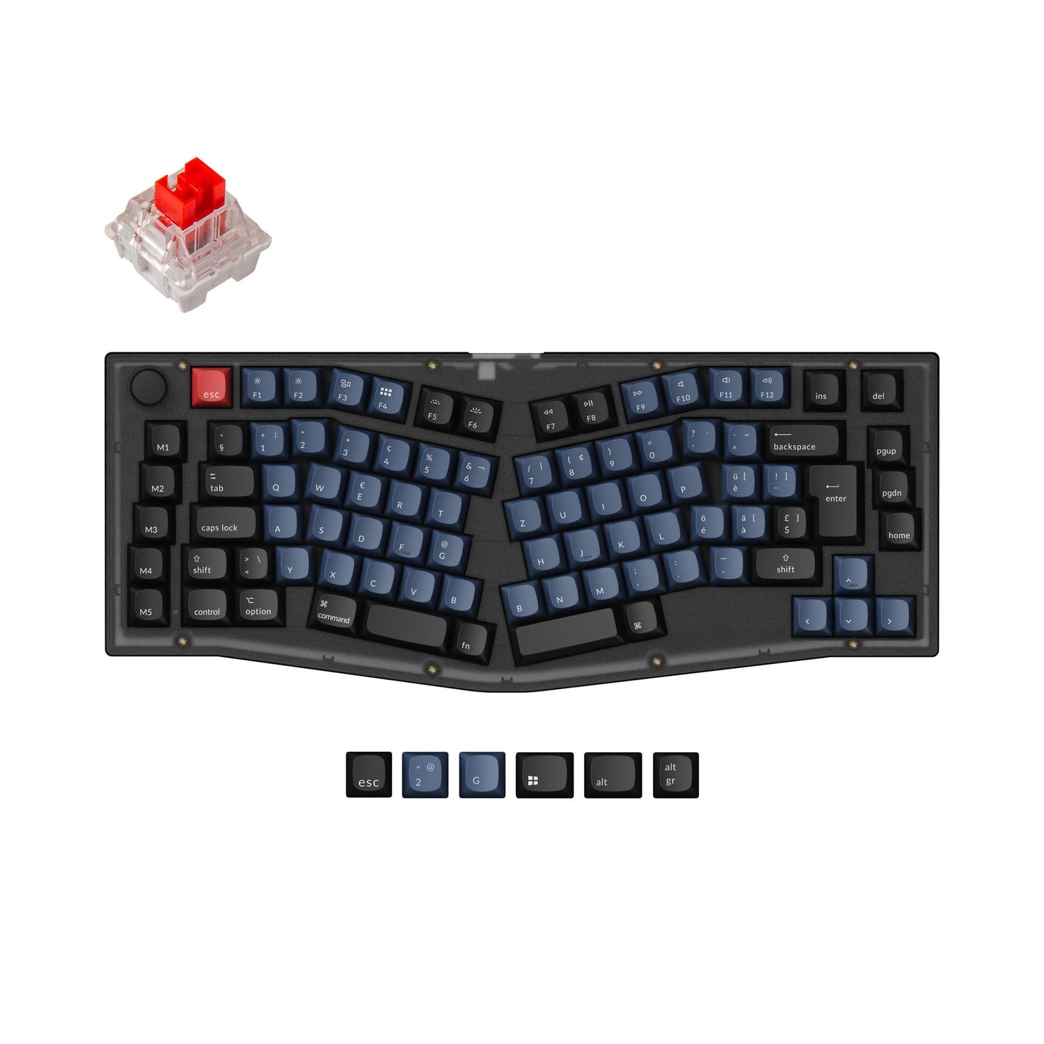Keychron V10 (Alice Layout) QMK teclado mecânico personalizado coleção de layout ISO