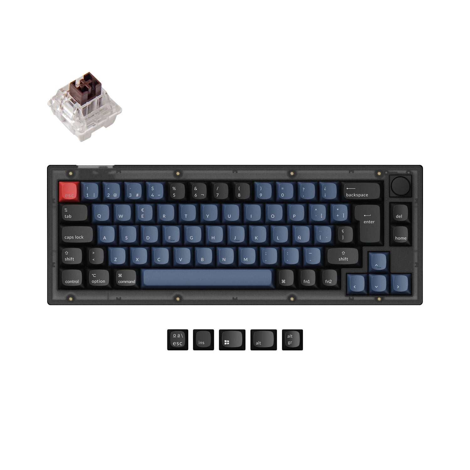 Coleção de layout ISO de teclado mecânico personalizado Keychron V2 QMK