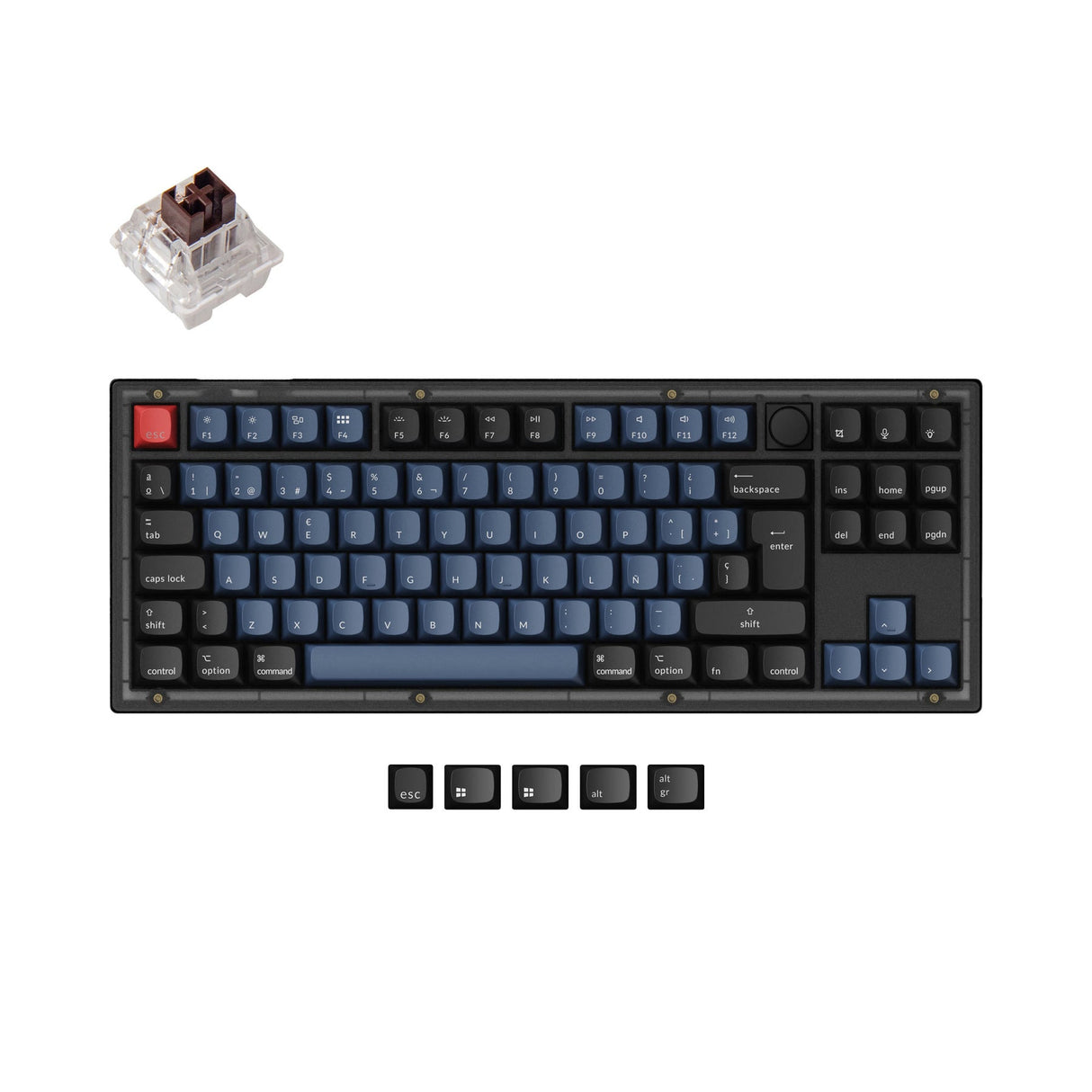 Coleção de layout ISO de teclado mecânico personalizado Keychron V3 QMK