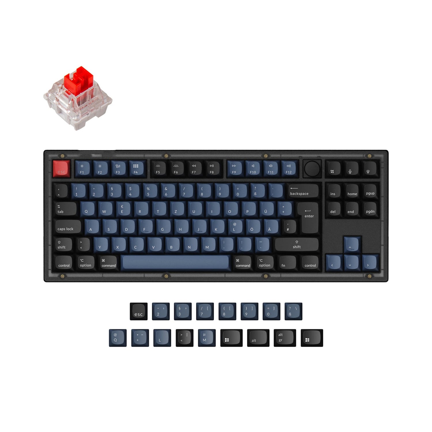 Coleção de layout ISO de teclado mecânico personalizado Keychron V3 QMK