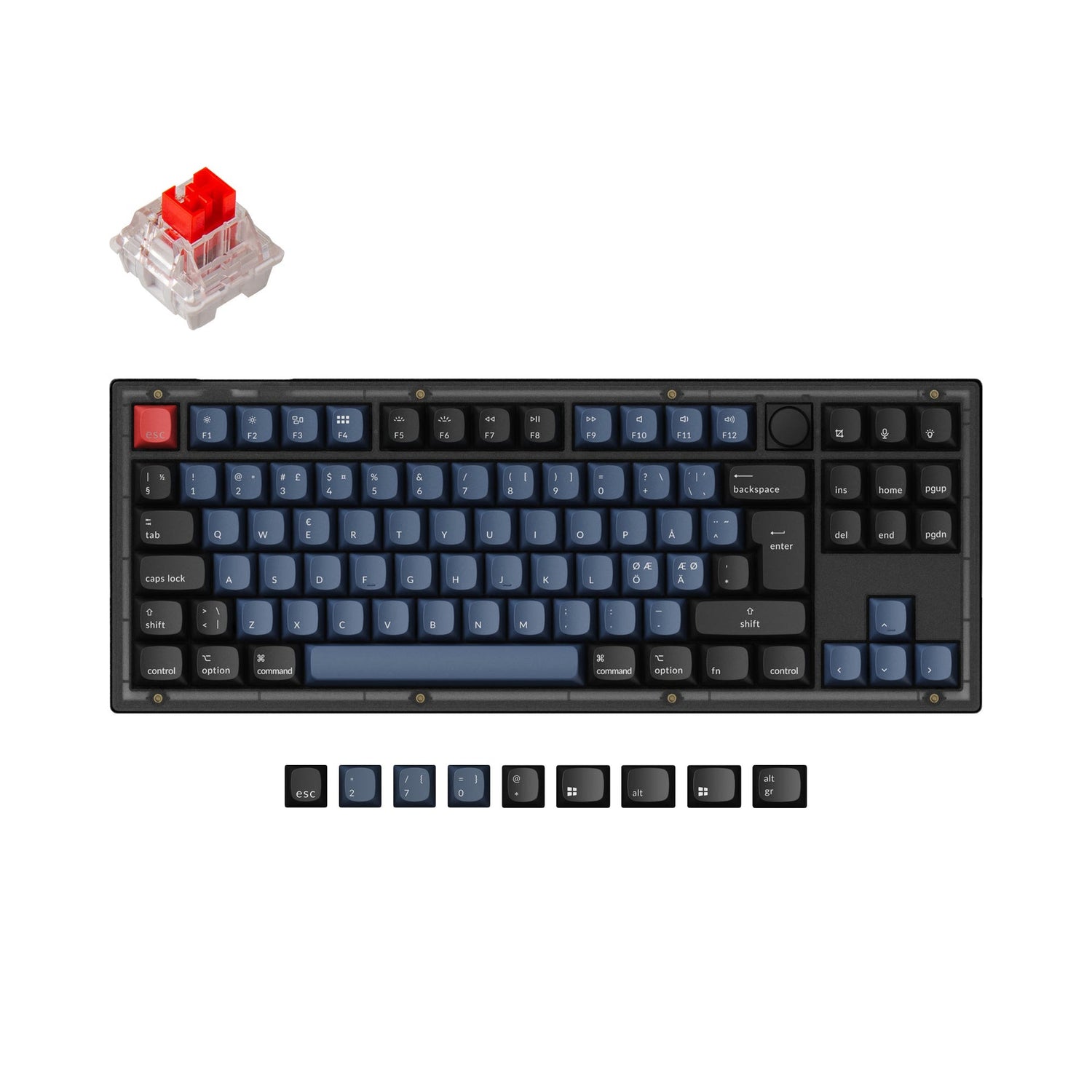 Coleção de layout ISO de teclado mecânico personalizado Keychron V3 QMK