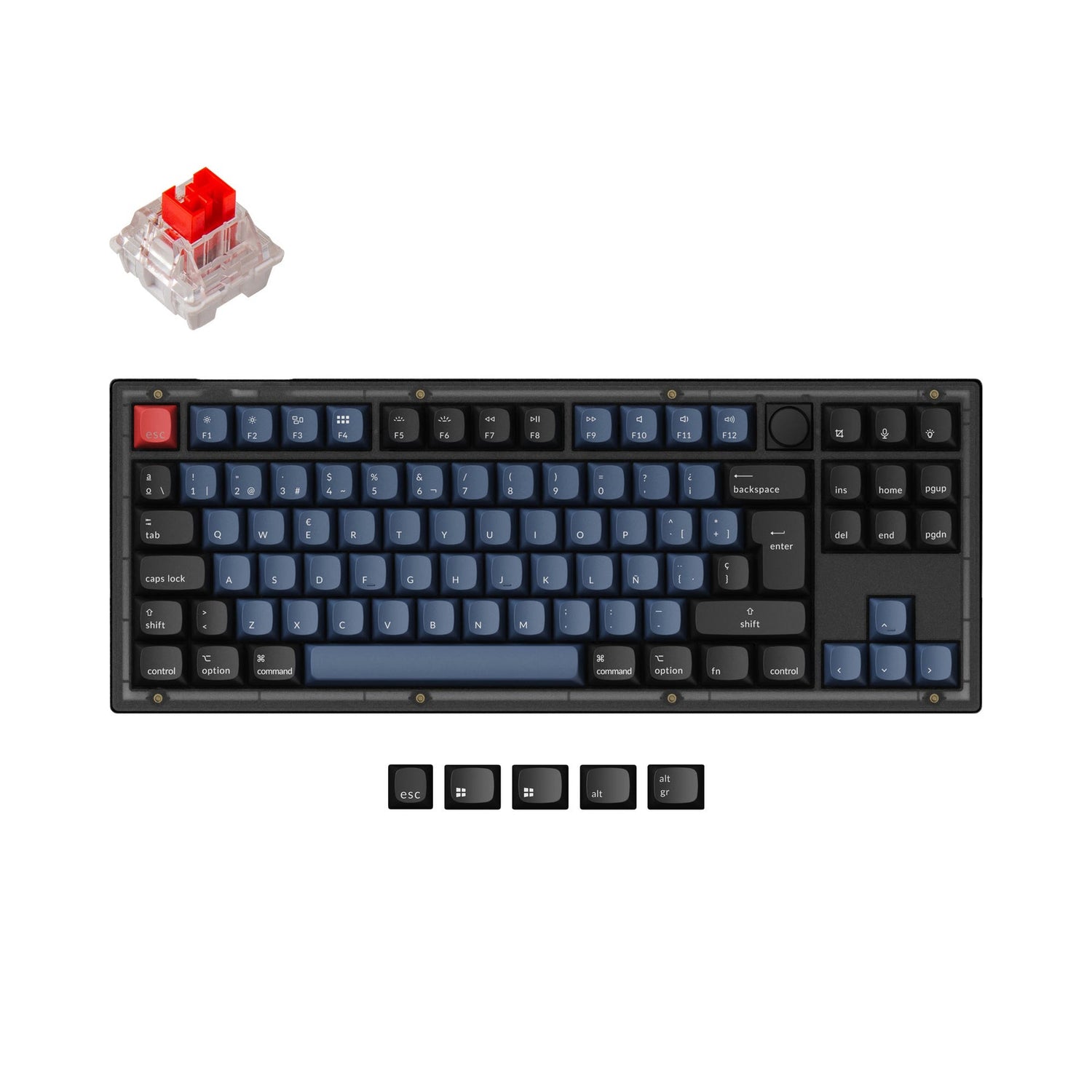 Coleção de layout ISO de teclado mecânico personalizado Keychron V3 QMK