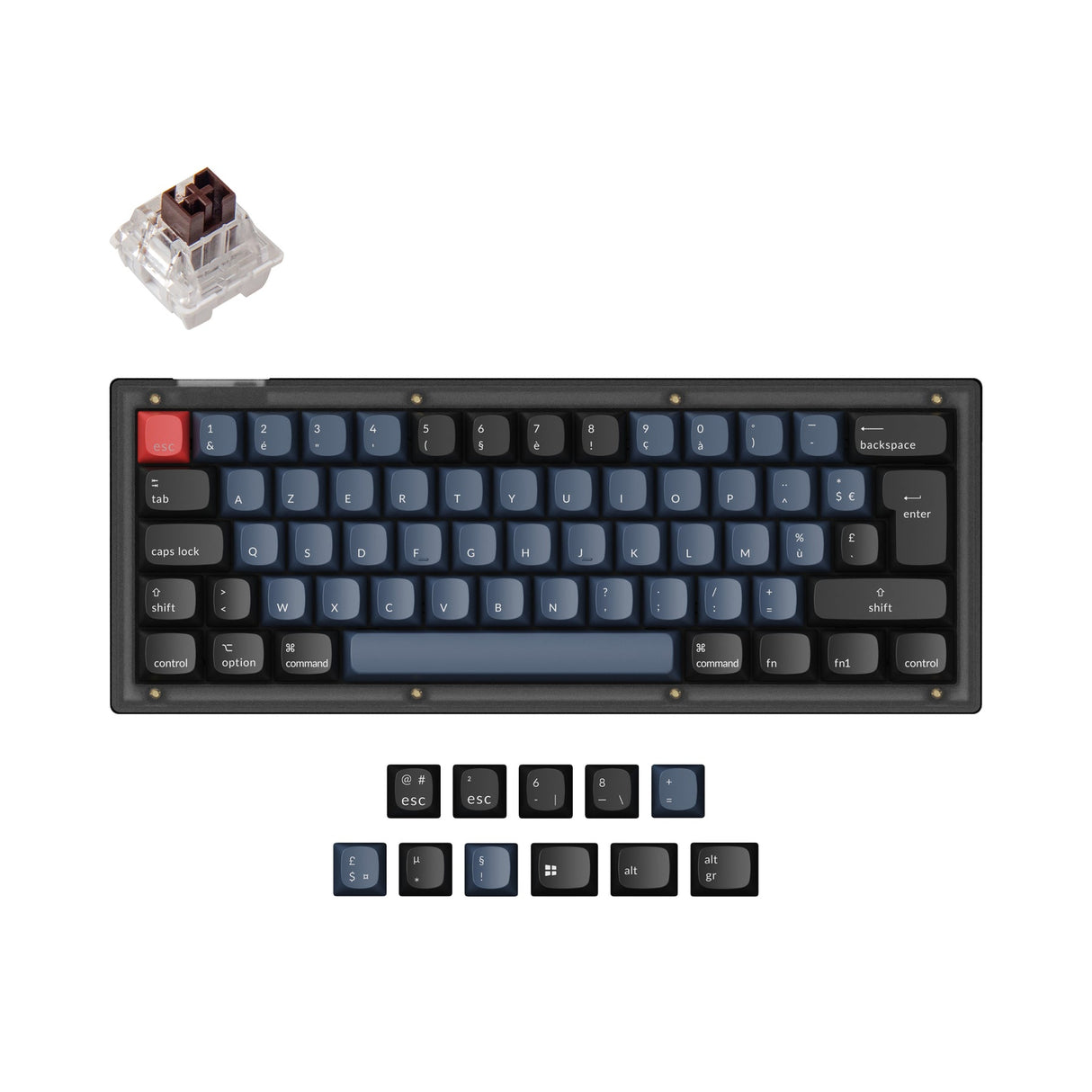 Colección de diseño ISO de teclado mecánico personalizado Keychron V4 QMK