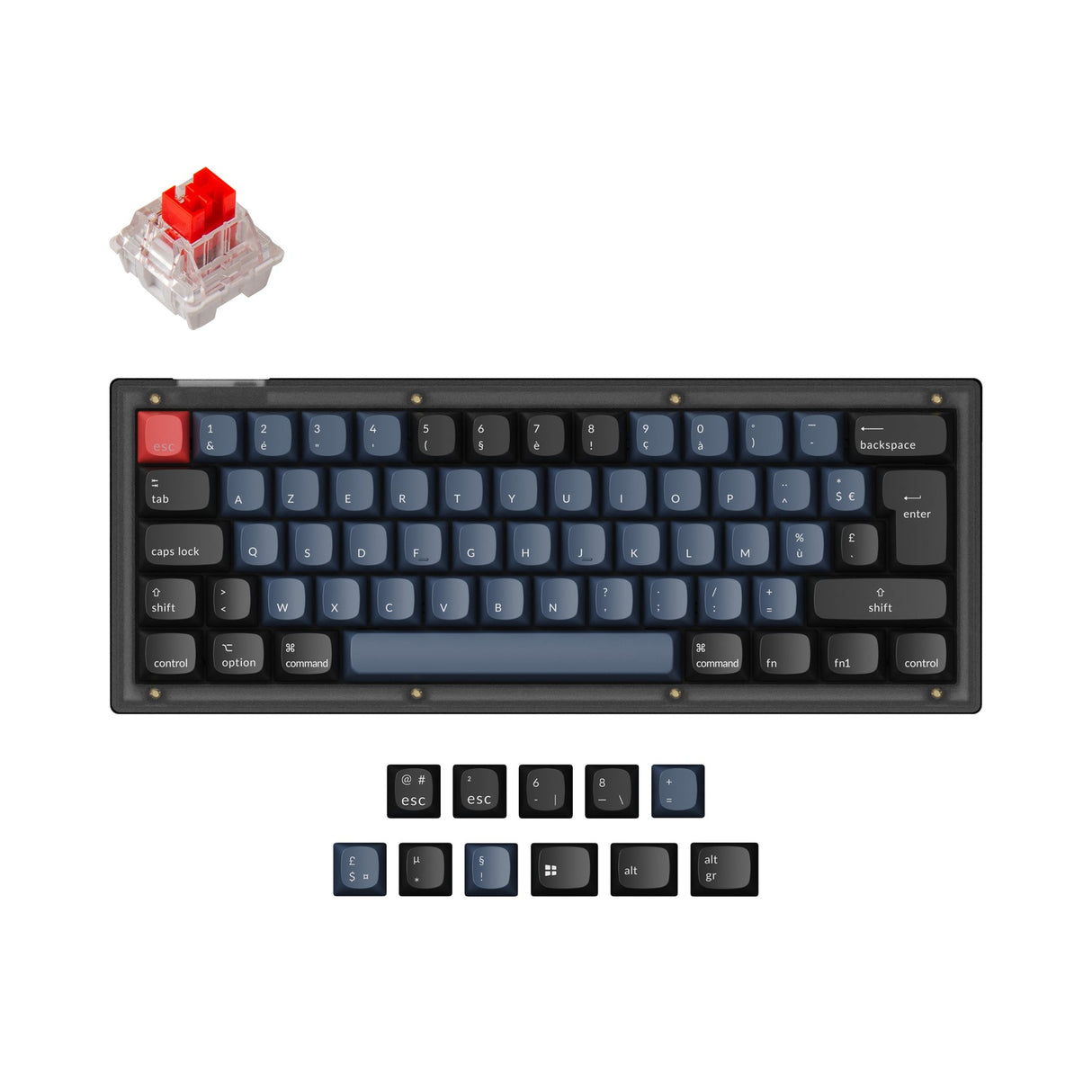 Colección de diseño ISO de teclado mecánico personalizado Keychron V4 QMK
