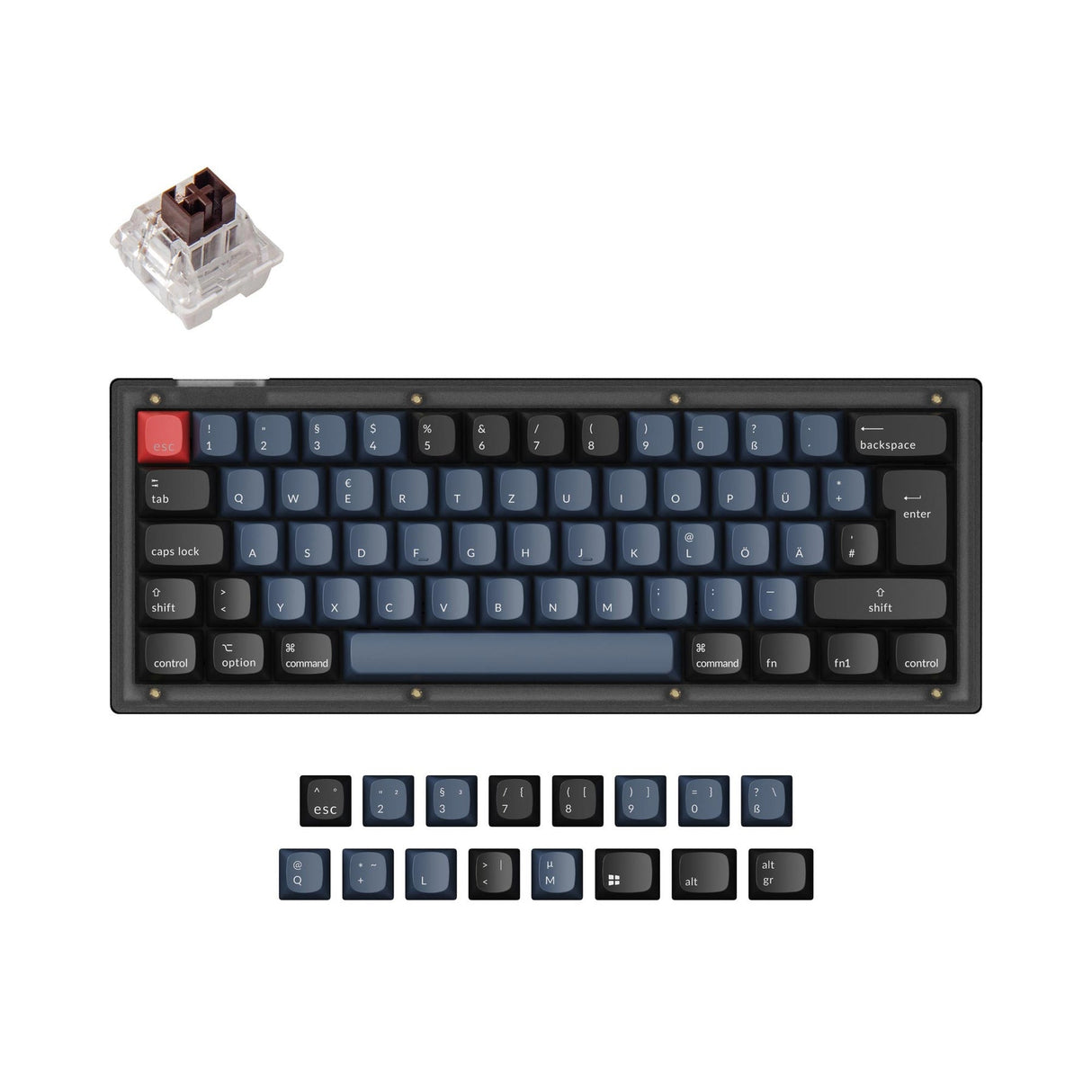 Colección de diseño ISO de teclado mecánico personalizado Keychron V4 QMK