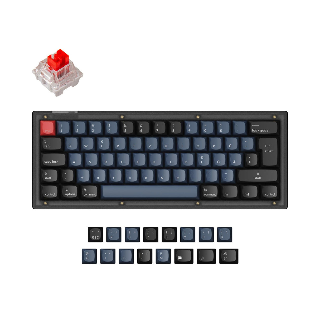 Colección de diseño ISO de teclado mecánico personalizado Keychron V4 QMK