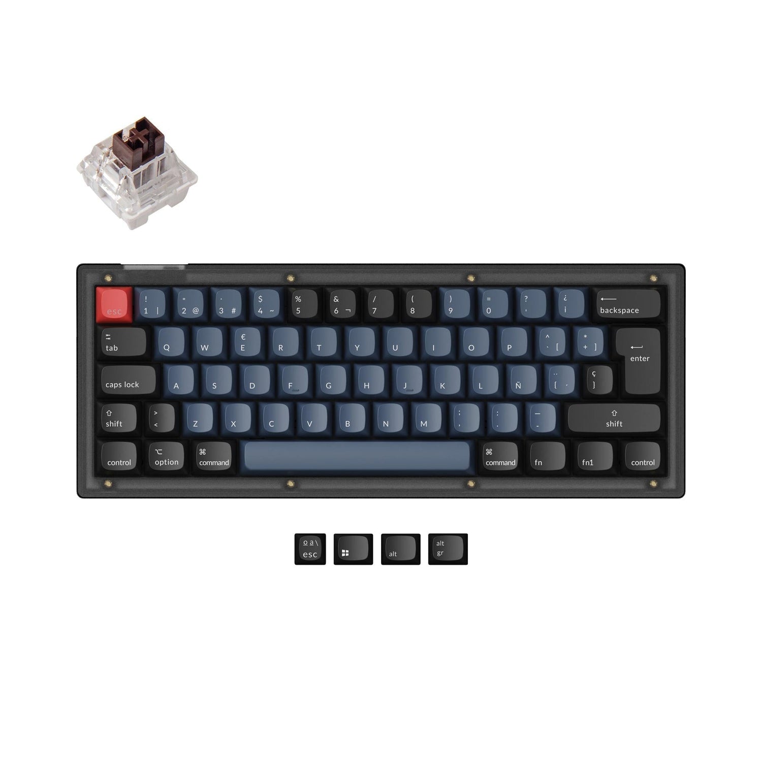 Colección de diseño ISO de teclado mecánico personalizado Keychron V4 QMK