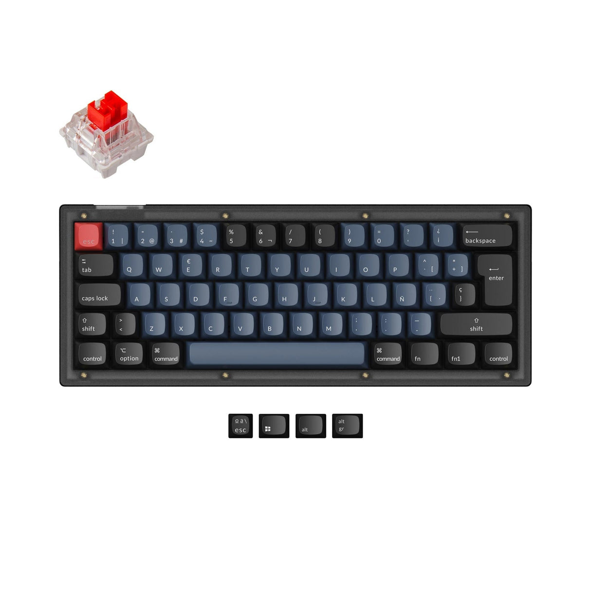 Colección de diseño ISO de teclado mecánico personalizado Keychron V4 QMK