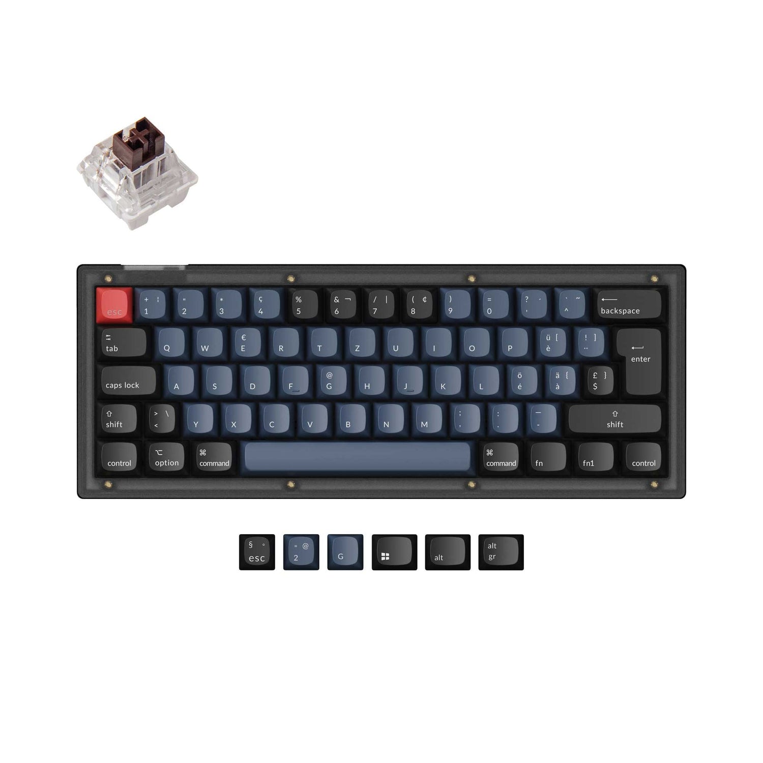 Colección de diseño ISO de teclado mecánico personalizado Keychron V4 QMK