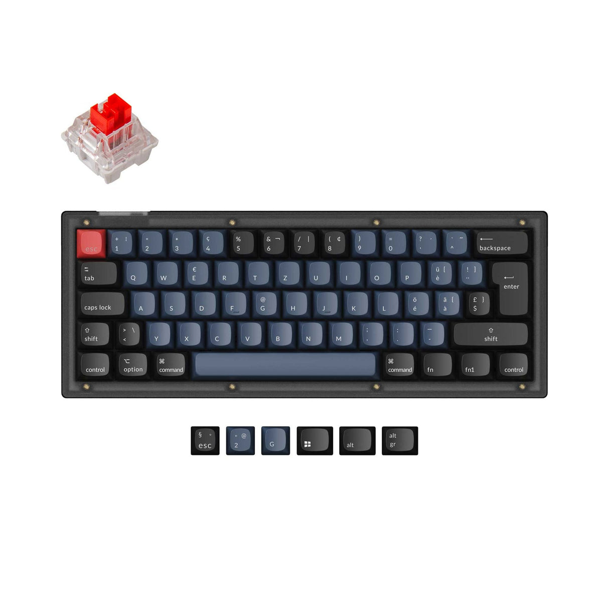 Colección de diseño ISO de teclado mecánico personalizado Keychron V4 QMK