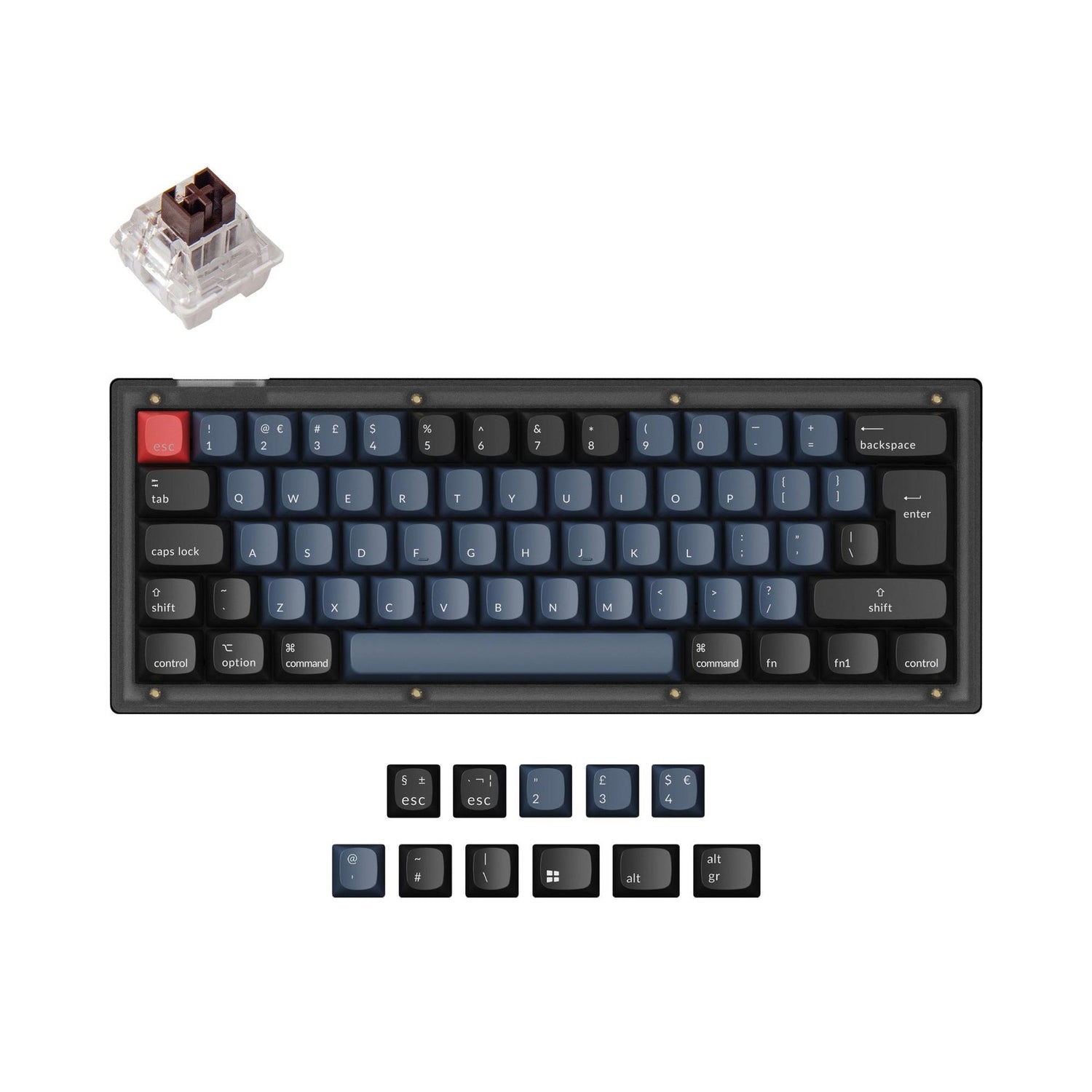 Colección de diseño ISO de teclado mecánico personalizado Keychron V4 QMK