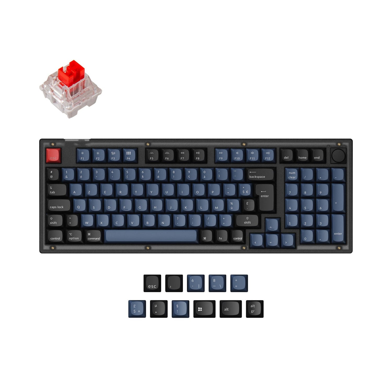 Coleção de layout ISO de teclado mecânico personalizado Keychron V5 QMK