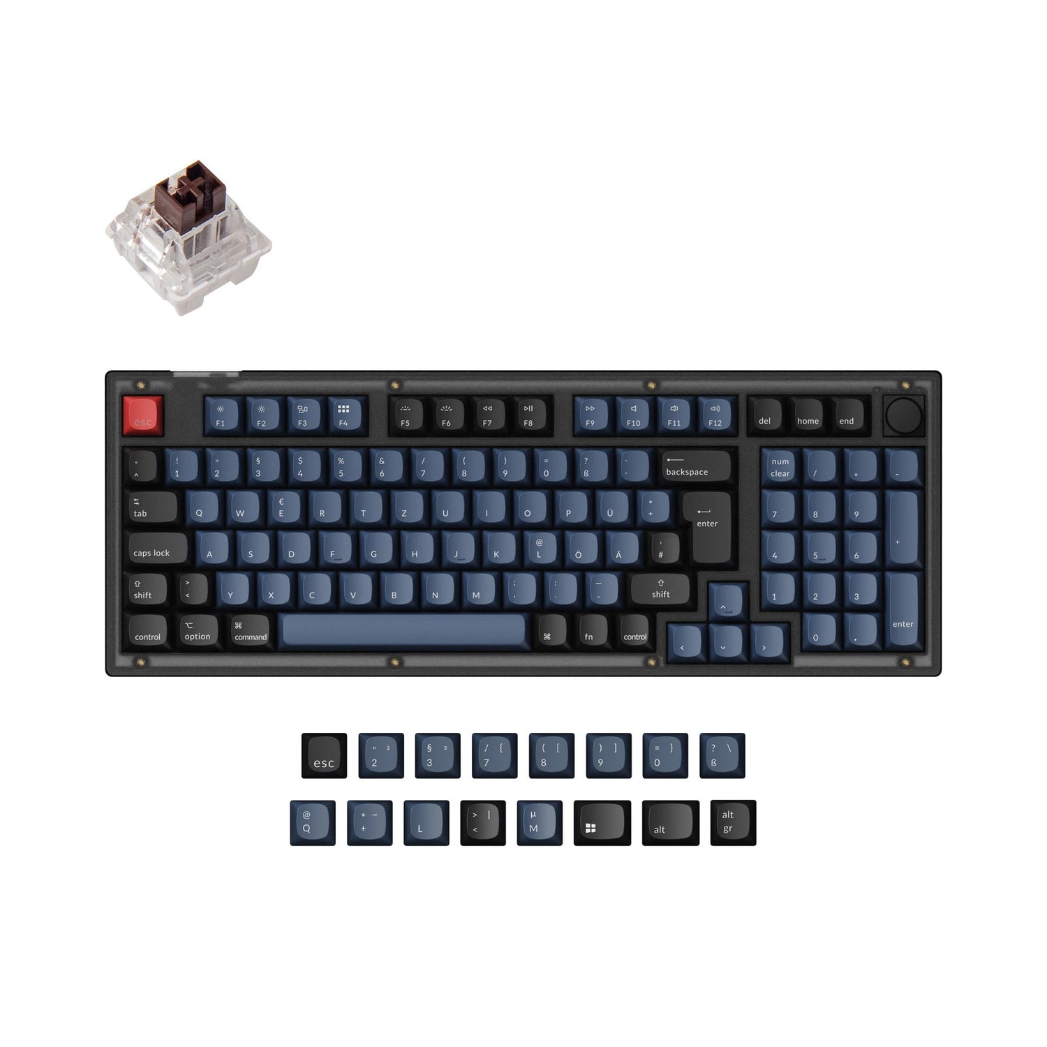 Coleção de layout ISO de teclado mecânico personalizado Keychron V5 QMK