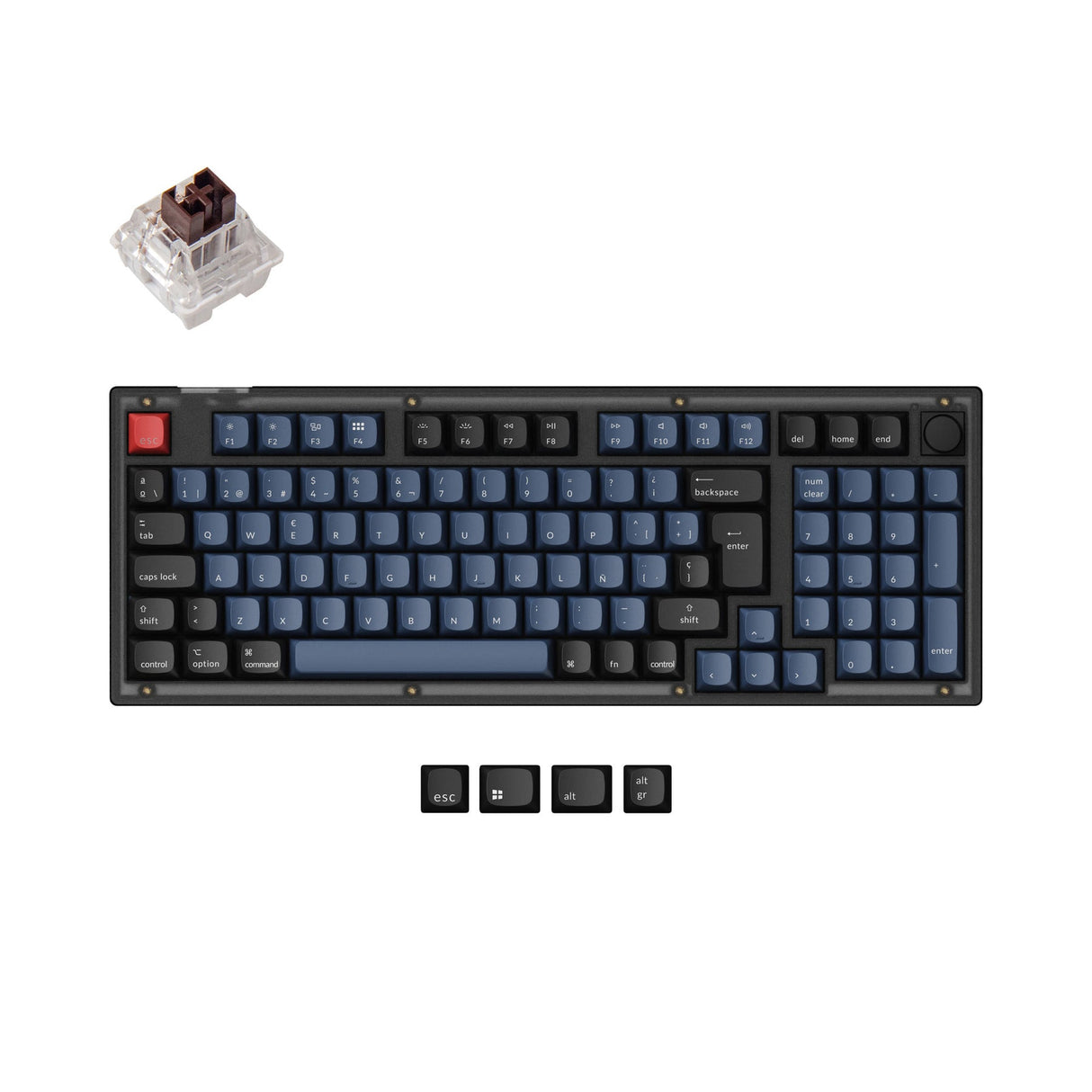 Coleção de layout ISO de teclado mecânico personalizado Keychron V5 QMK