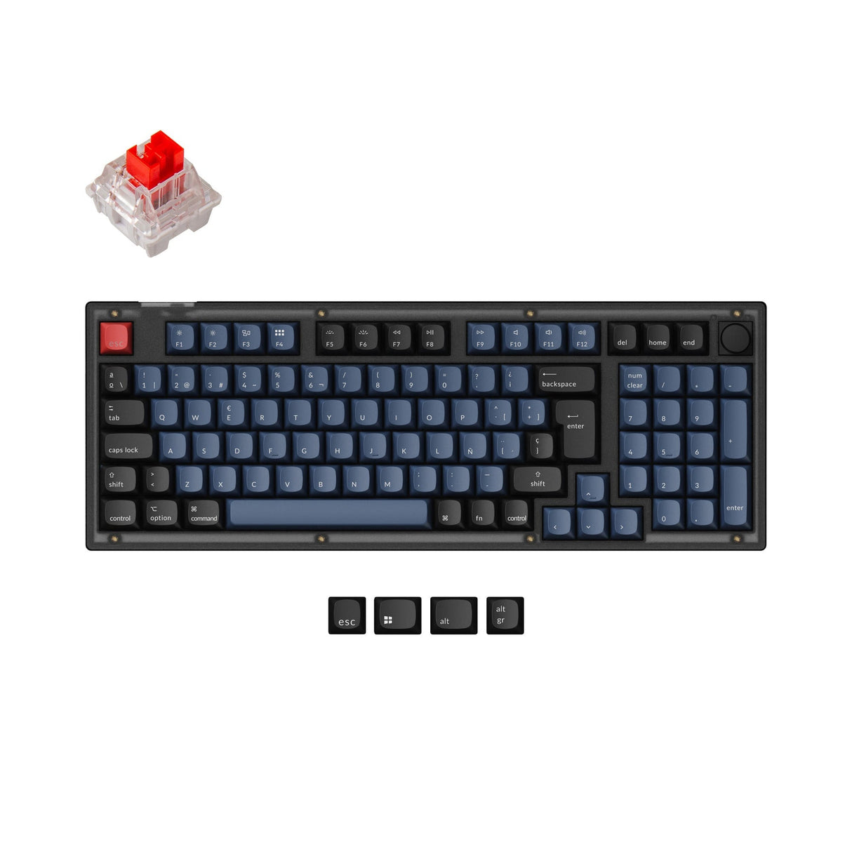 Coleção de layout ISO de teclado mecânico personalizado Keychron V5 QMK