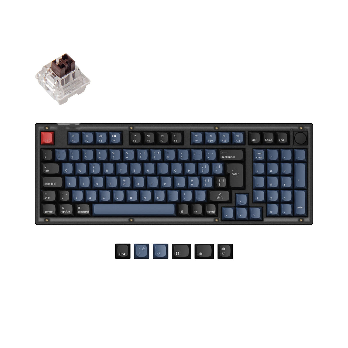 Coleção de layout ISO de teclado mecânico personalizado Keychron V5 QMK