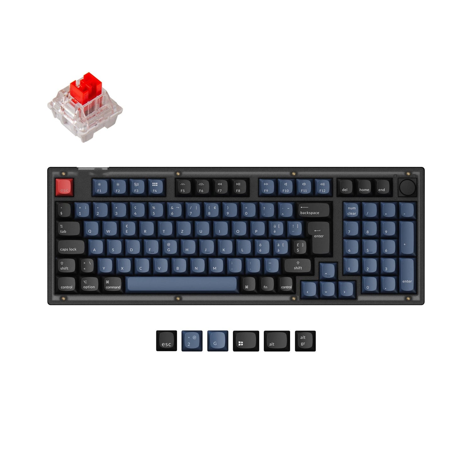 Coleção de layout ISO de teclado mecânico personalizado Keychron V5 QMK