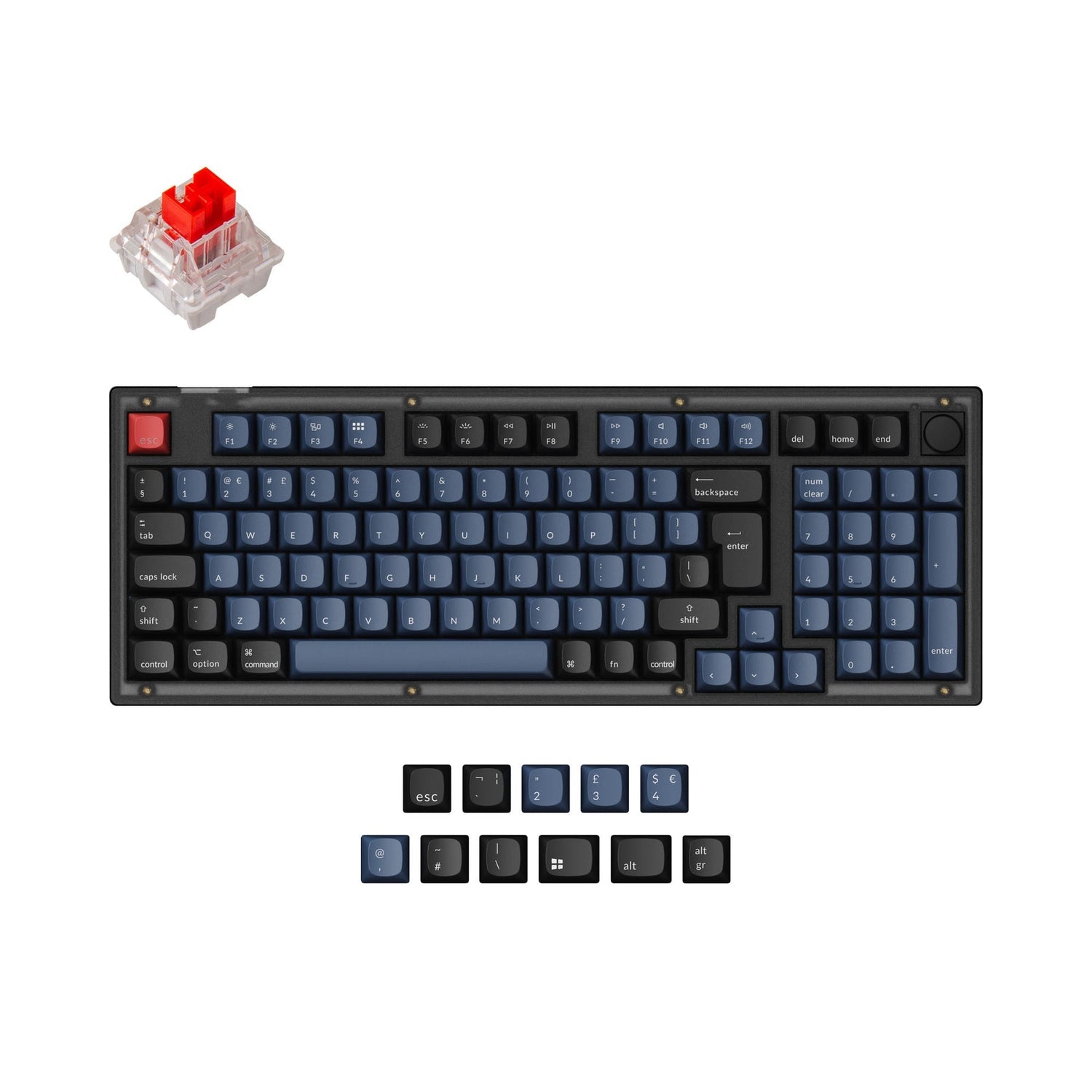 Coleção de layout ISO de teclado mecânico personalizado Keychron V5 QMK