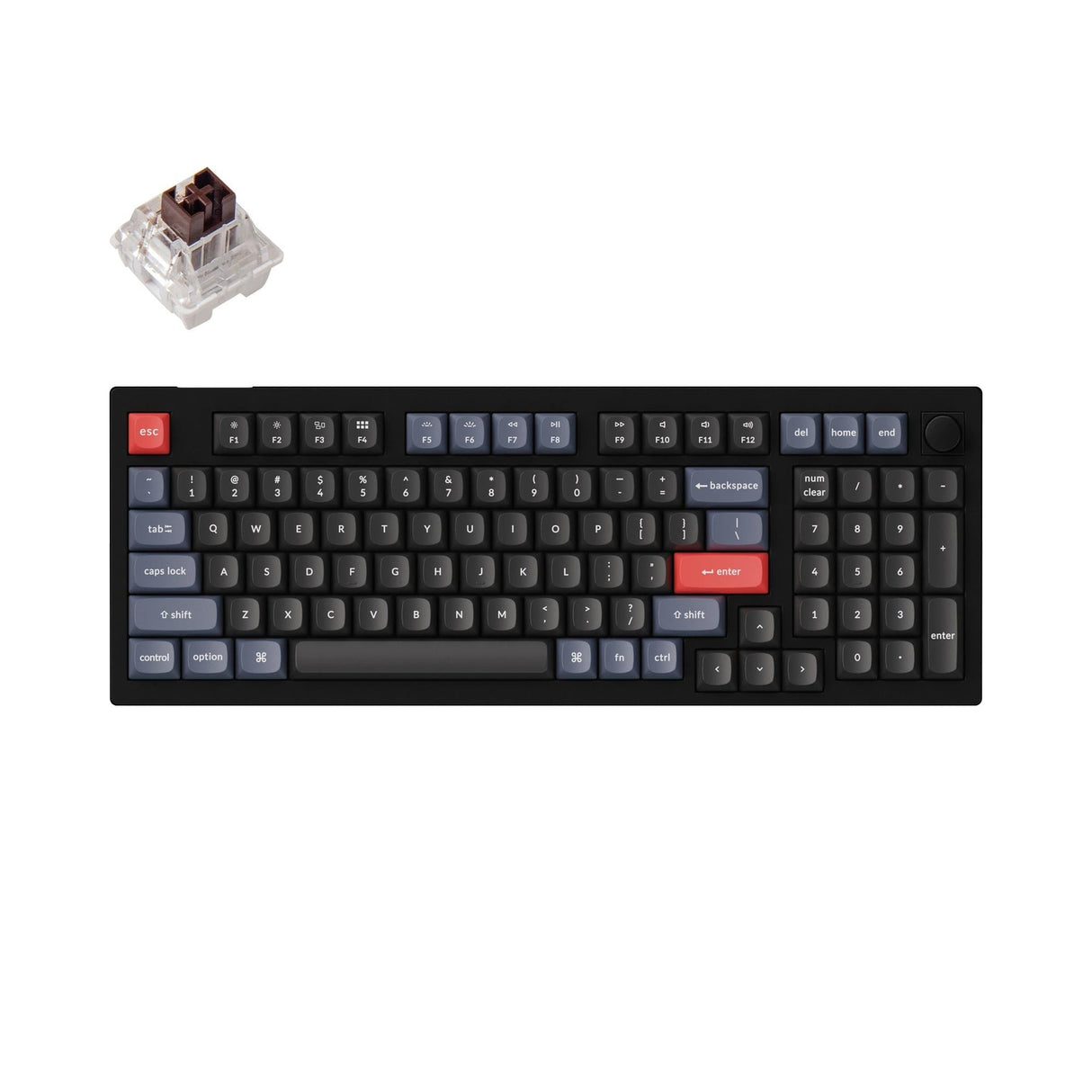 Teclado mecânico personalizado Keychron V5 QMK (layout ANSI dos EUA)