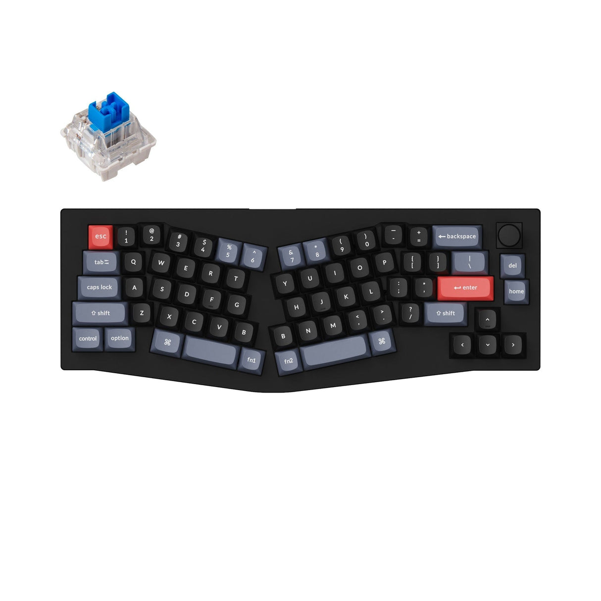 Keychron V8 (Alice Layout) Teclado mecânico personalizado QMK (Layout ANSI dos EUA)